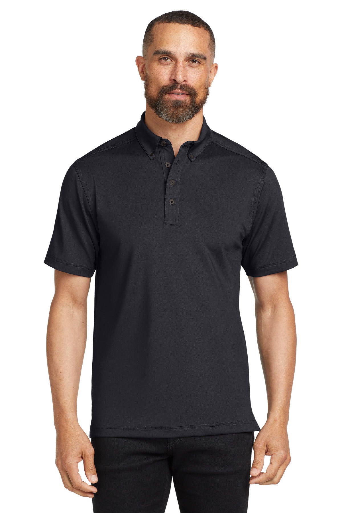 Buttoned-down doesn't mean boring in this stretch energized  - Blacktop