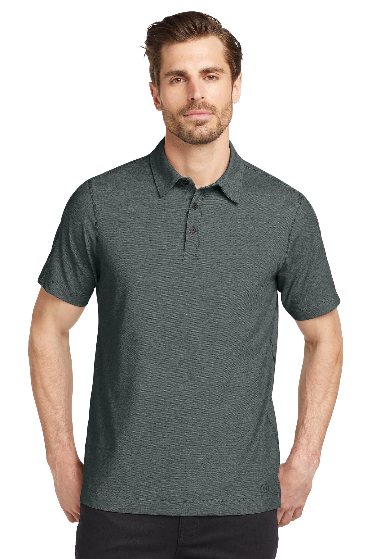 Ultra soft yet built for performance this two-tone polo feat - Petrol Grey