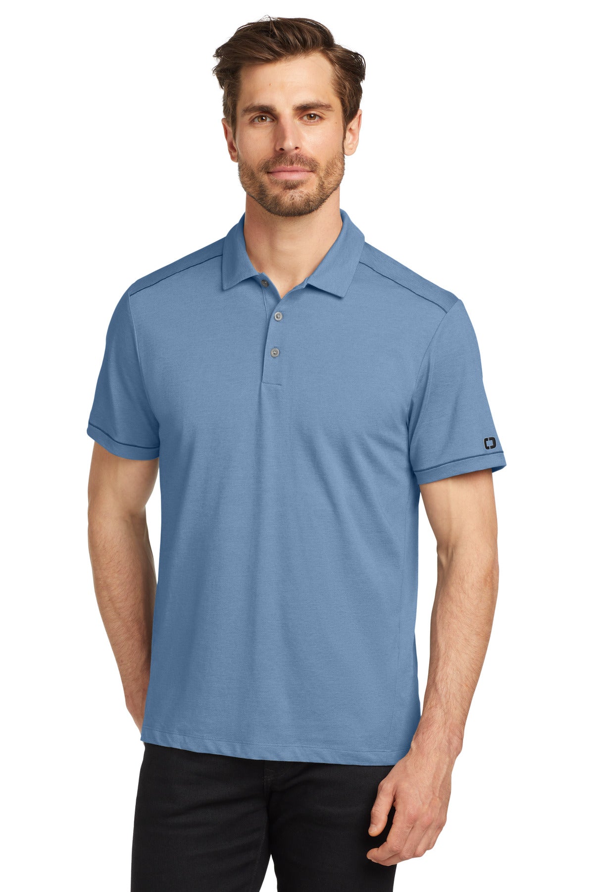 Find flexibility in your day with this polo that not only ha - Force Blue Heather