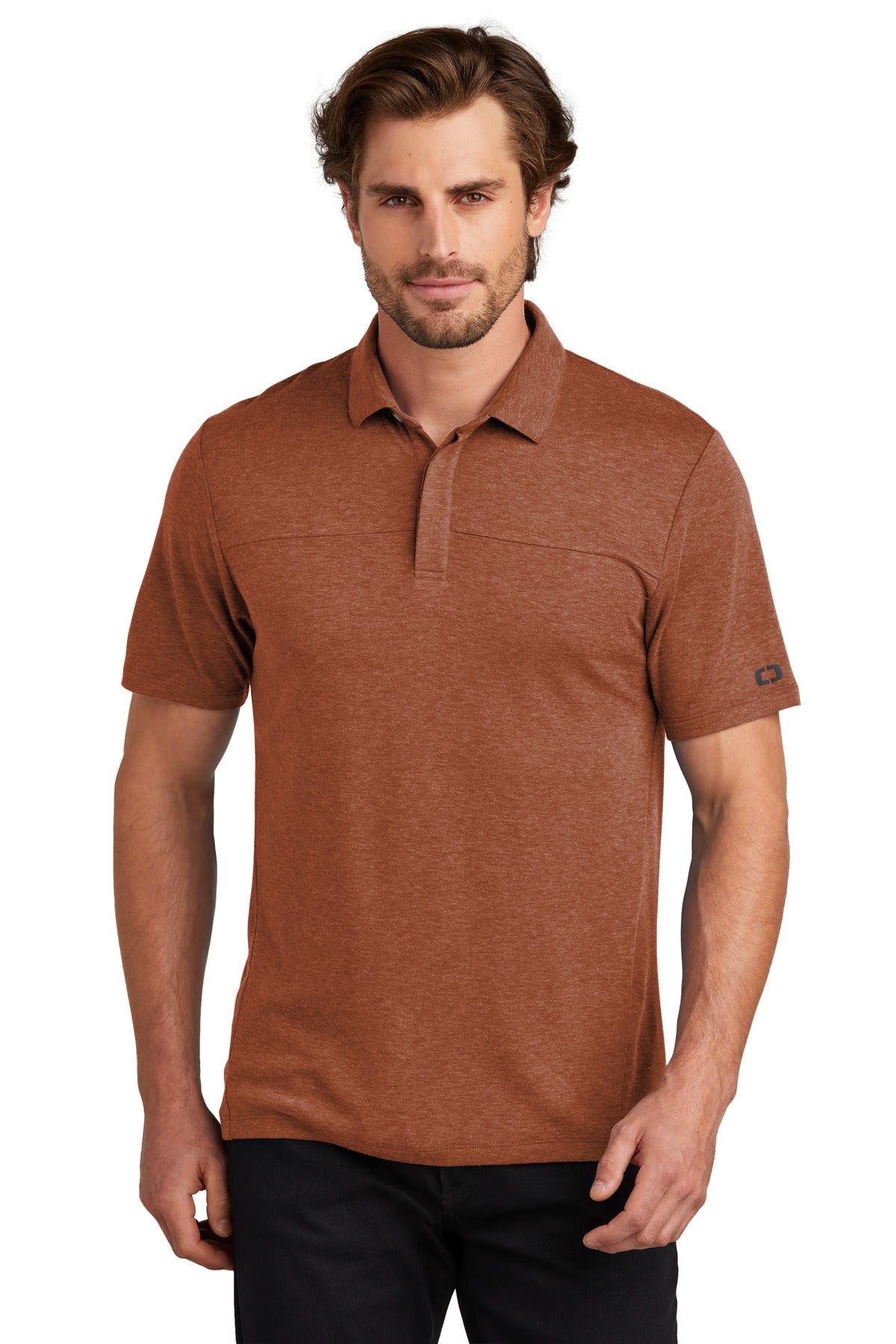 Mixing OGIO edge with a hint of fine merino wool this polo t - Deep Rust