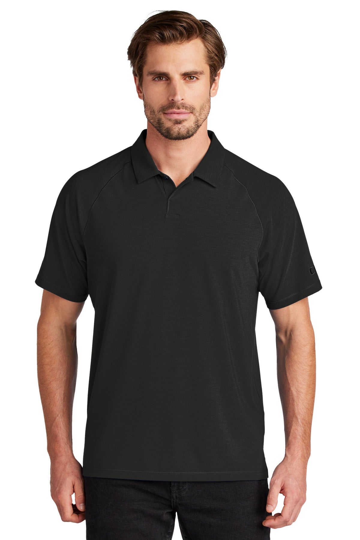 Set yourself in motion with this elevated easy moving polo t - Blacktop