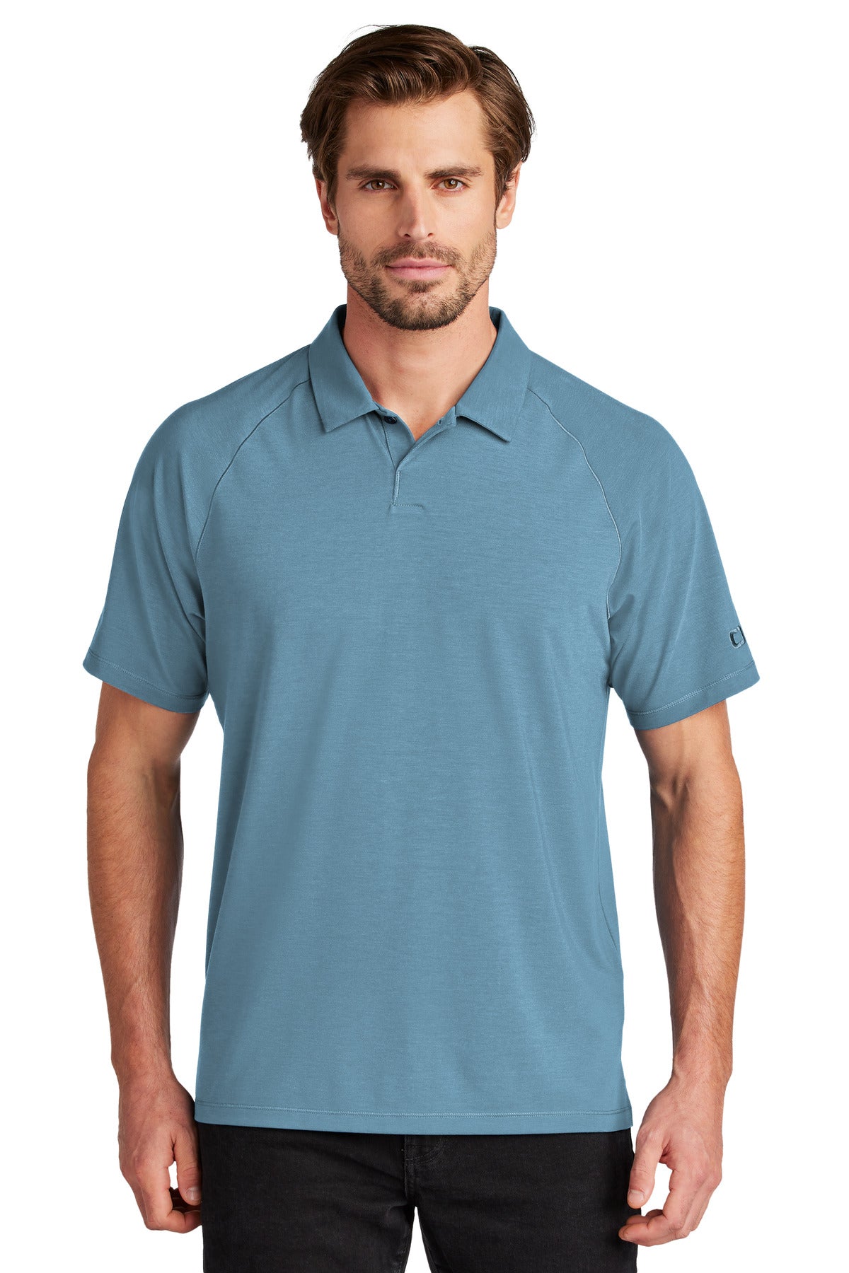 Set yourself in motion with this elevated easy moving polo t - Blue Mist