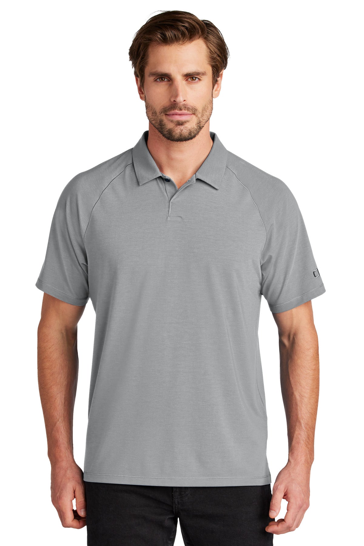 Set yourself in motion with this elevated easy moving polo t - Greystone