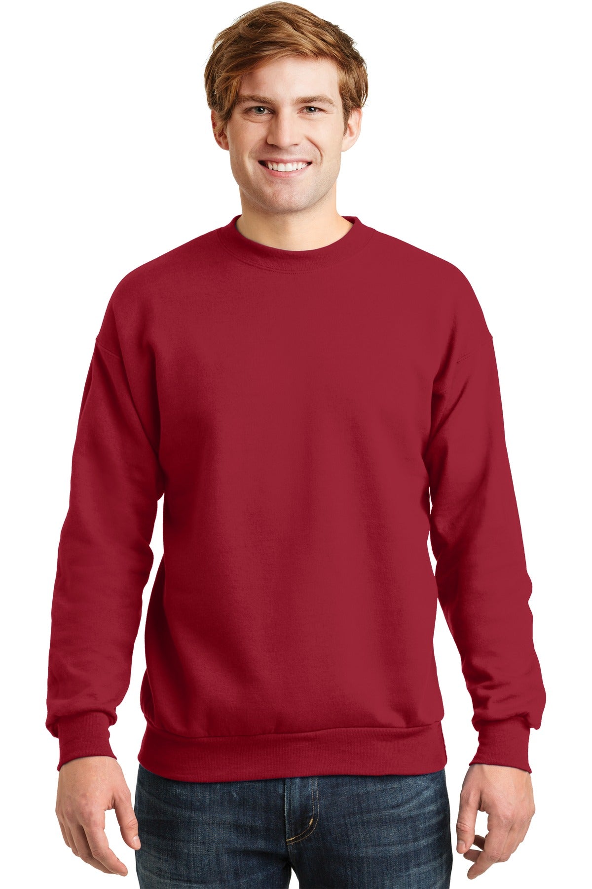 7.8-ounce 50/50 cotton/polyMade with up to 5% recycled polye - Deep Red