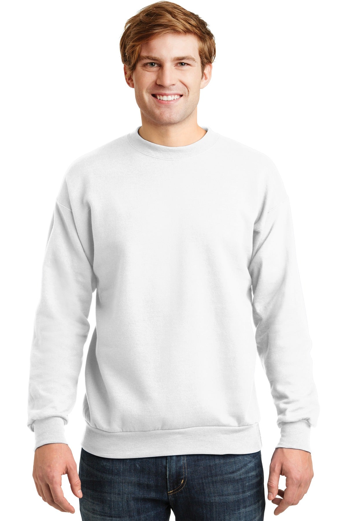 7.8-ounce 50/50 cotton/polyMade with up to 5% recycled polye - White