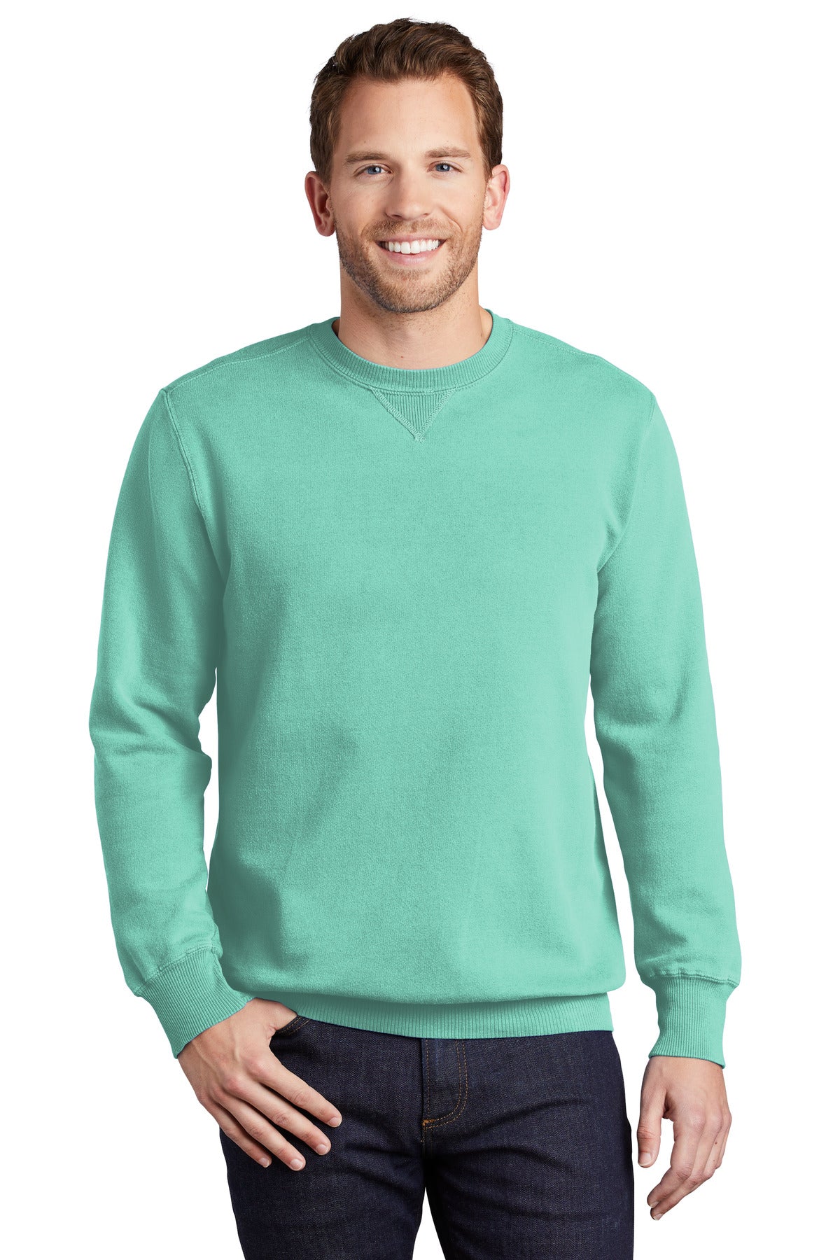With aged-to-perfection color this soft comfortable sweatshi - Cool Mint