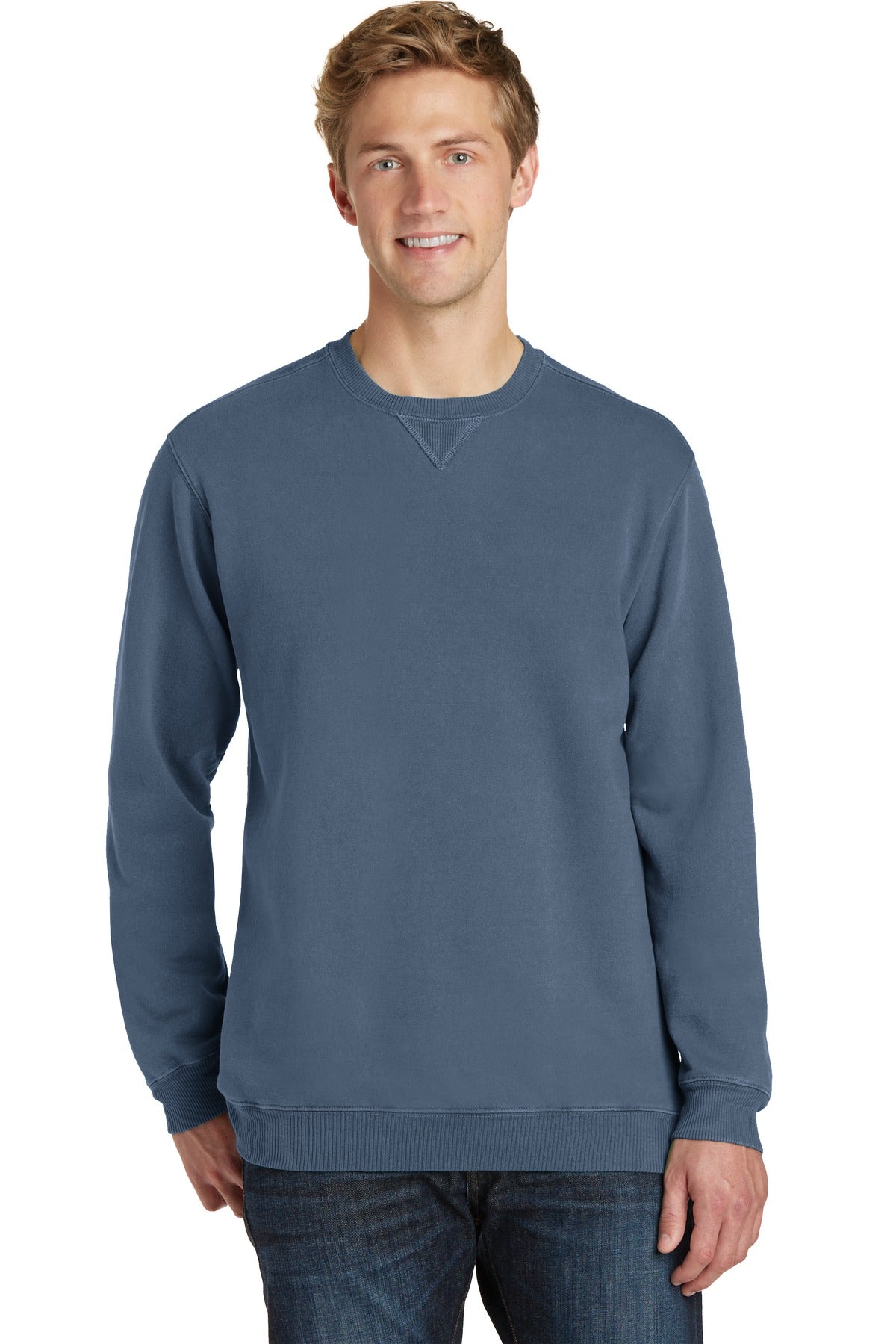With aged-to-perfection color this soft comfortable sweatshi - Denim Blue