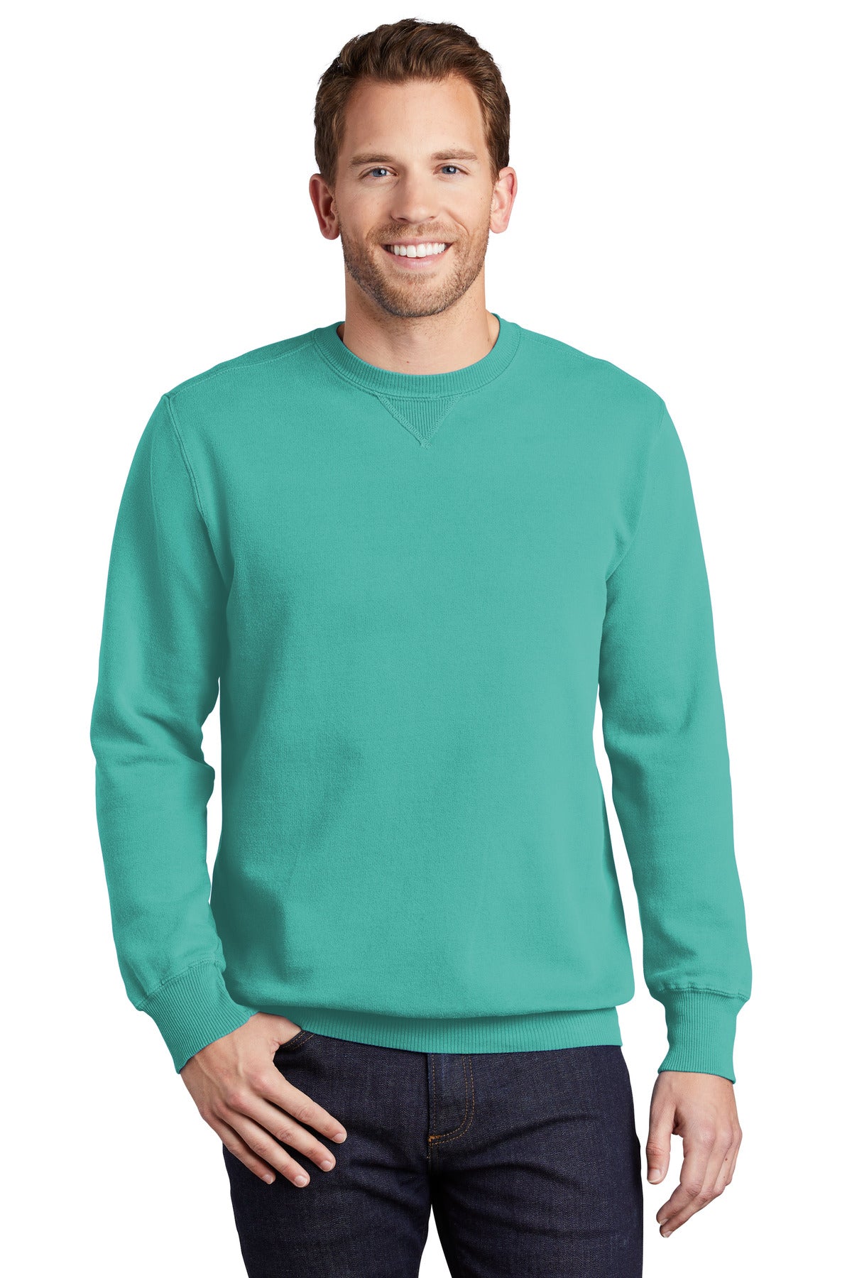 With aged-to-perfection color this soft comfortable sweatshi - Peacock