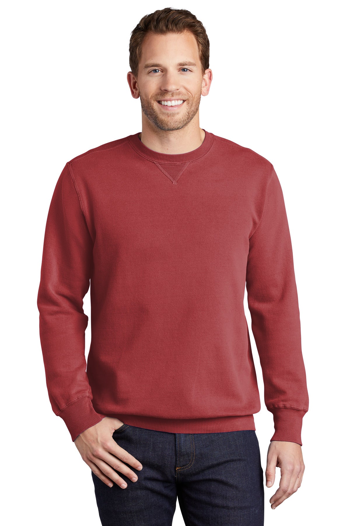 With aged-to-perfection color this soft comfortable sweatshi - Red Rock