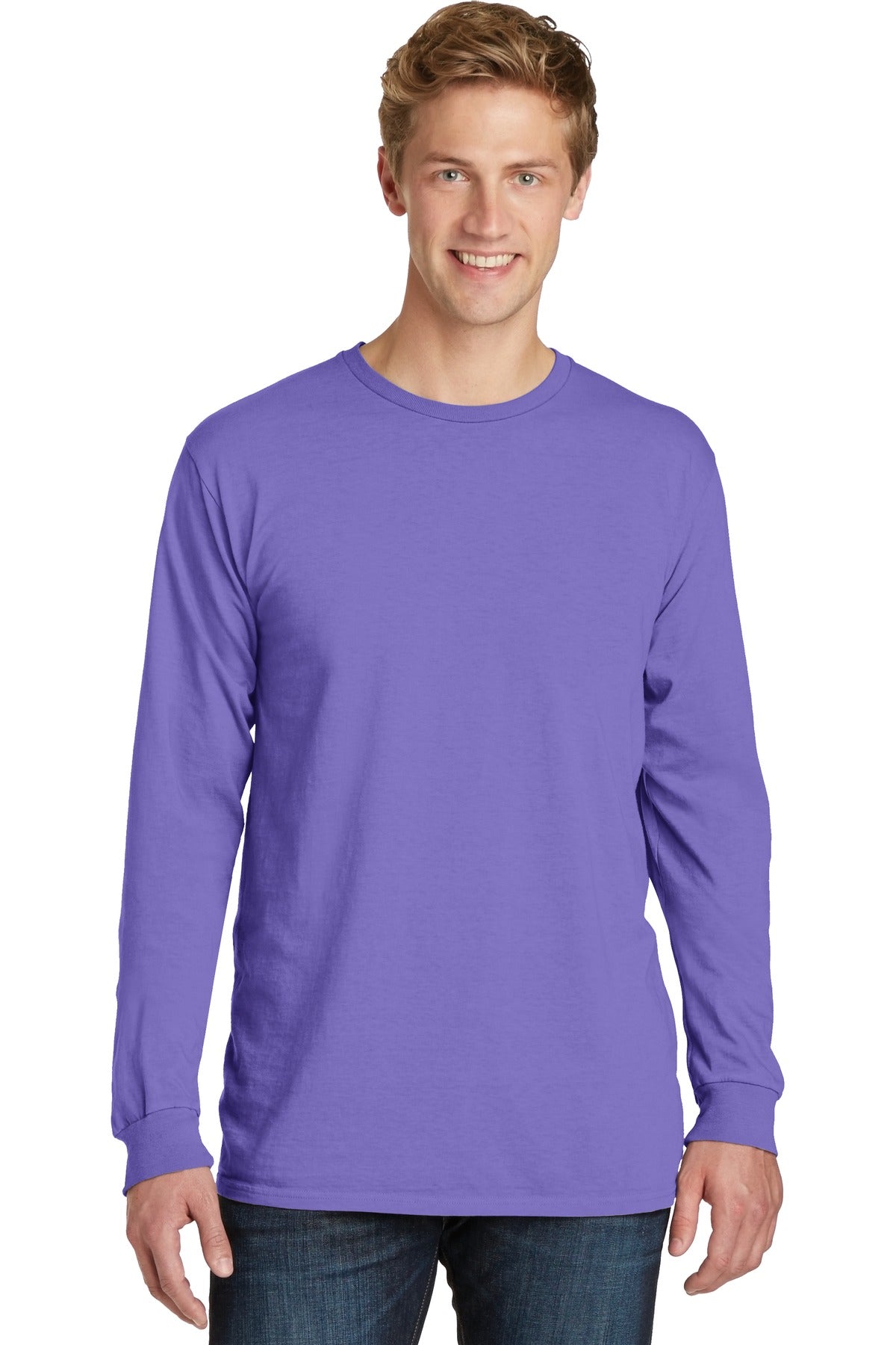 With long sleeves for added coverage this extra soft tee has - Amethyst