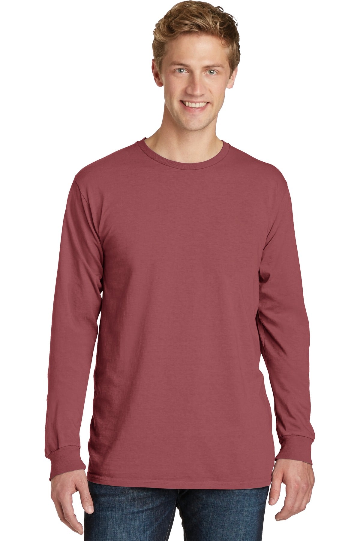 With long sleeves for added coverage this extra soft tee has - Red Rock