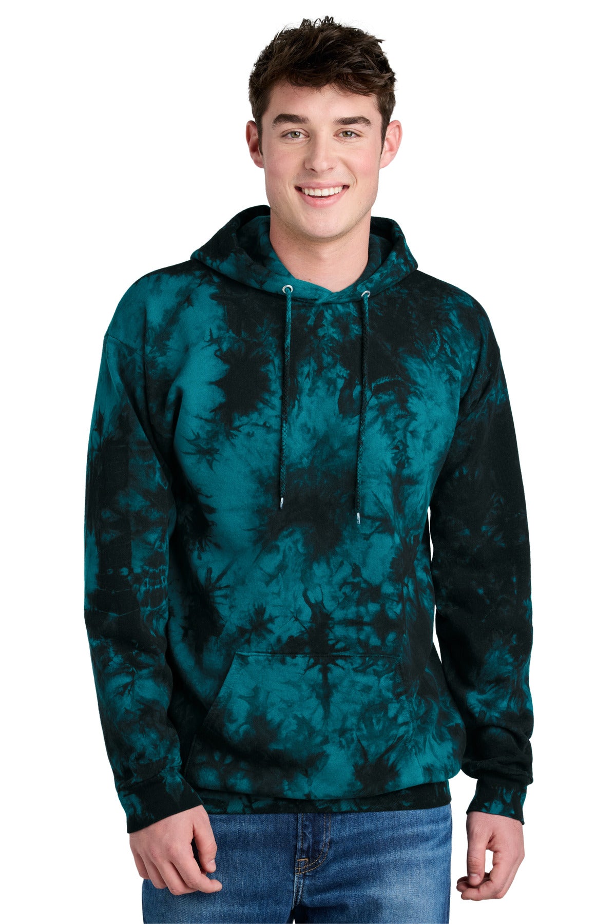 Crafted for comfort color and pattern explode on this tie-dy - Black/ Teal