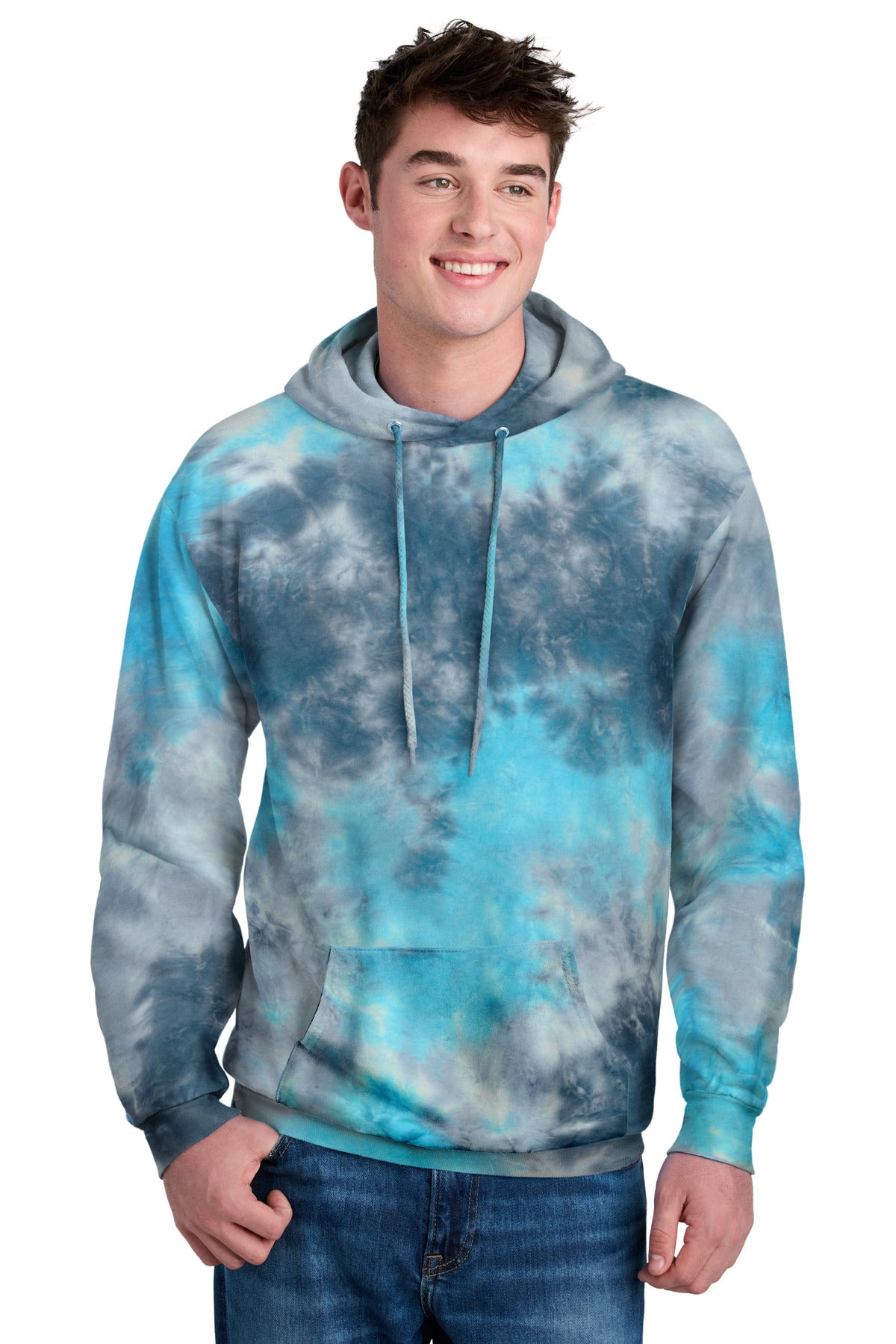 Crafted for comfort color and pattern explode on this tie-dy - Lagoon Colorburst