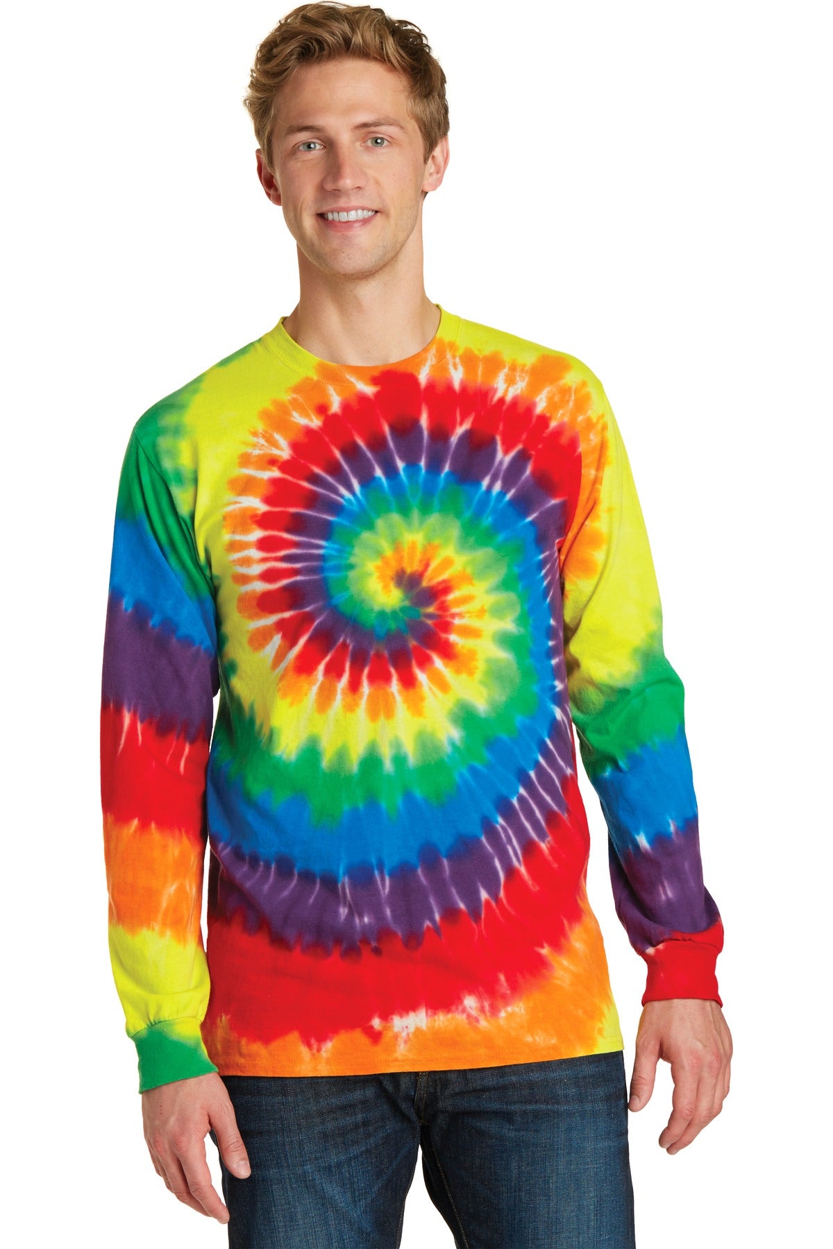 A throwback look with an explosion of color.5.4-ounce 100% c - Rainbow