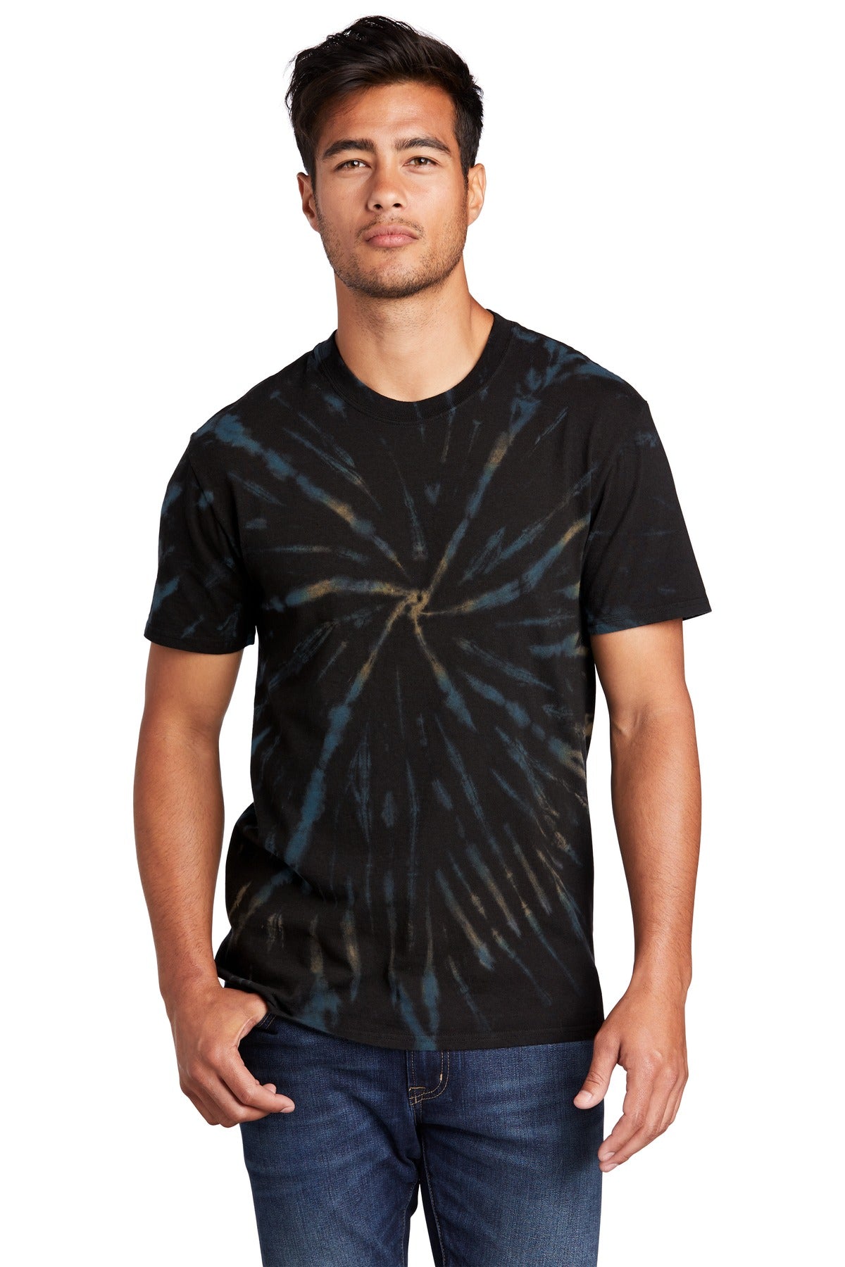 Colorfully cool this groovy tee is a surefire way to stand o - Black Galaxy Spiral