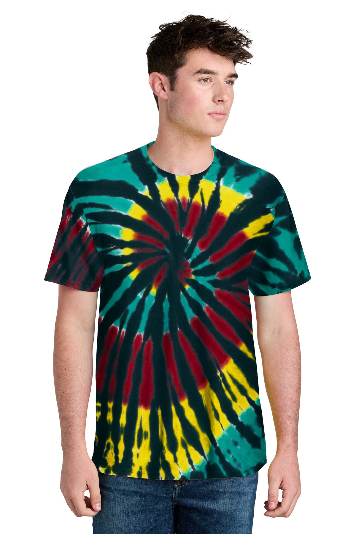 Colorfully cool this groovy tee is a surefire way to stand o - Island Spiral