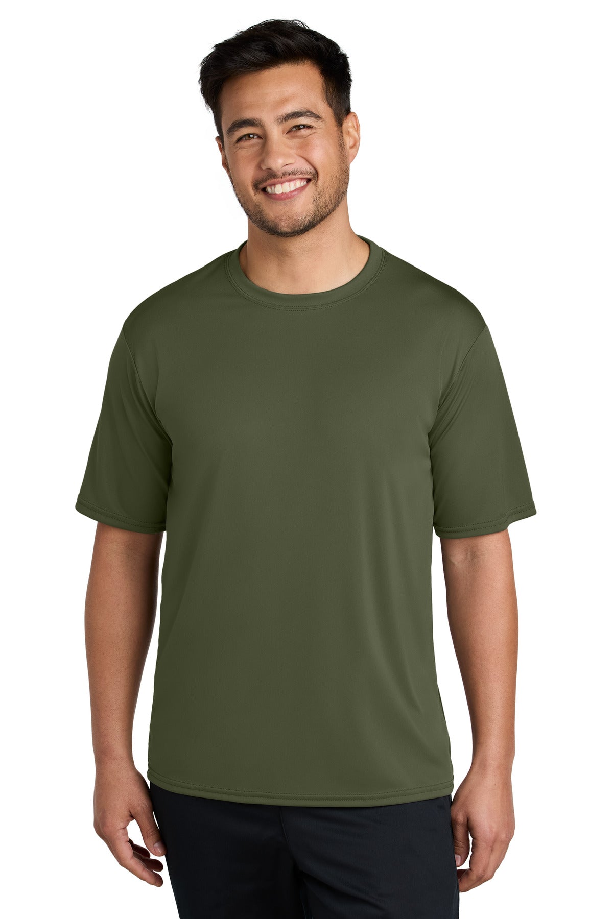 Rated UPF50 to help combat harmful UV rays this tee also per - Olive Drab Green
