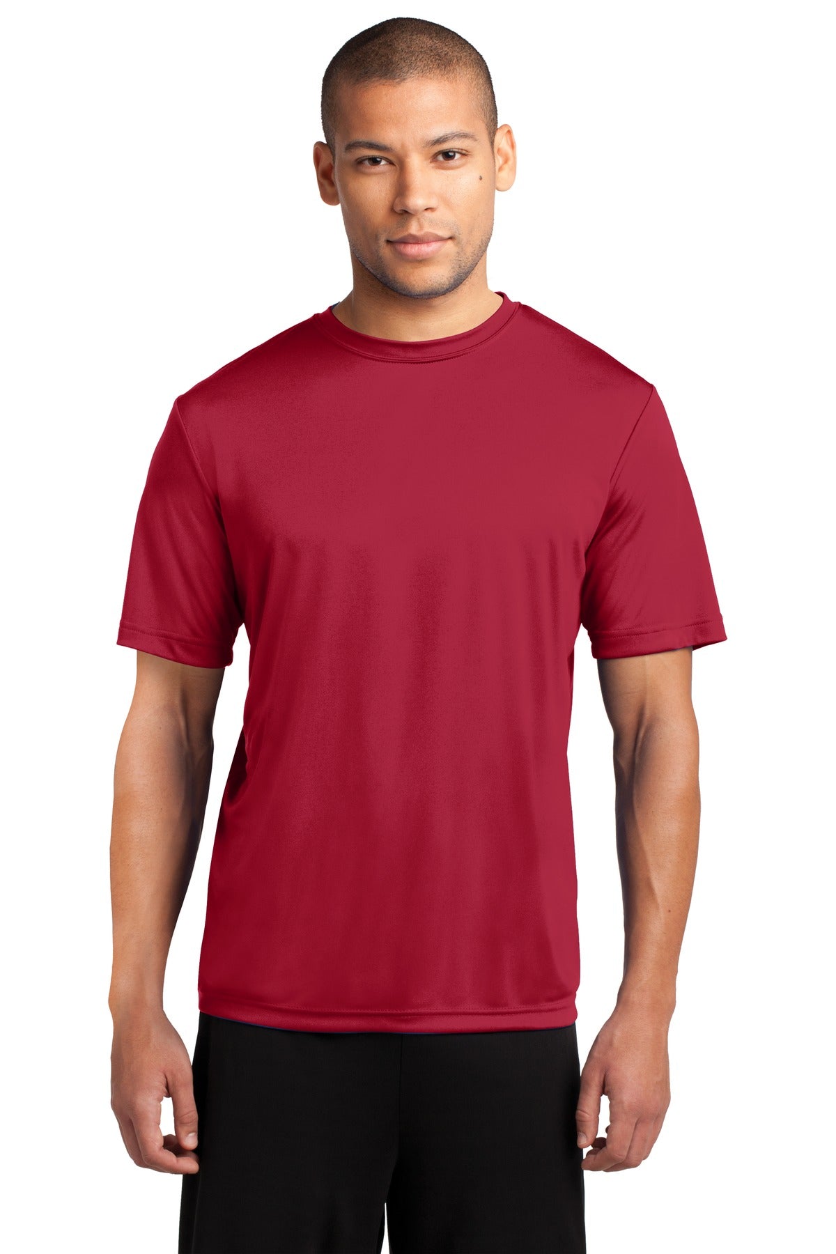 Rated UPF50 to help combat harmful UV rays this tee also per - Red