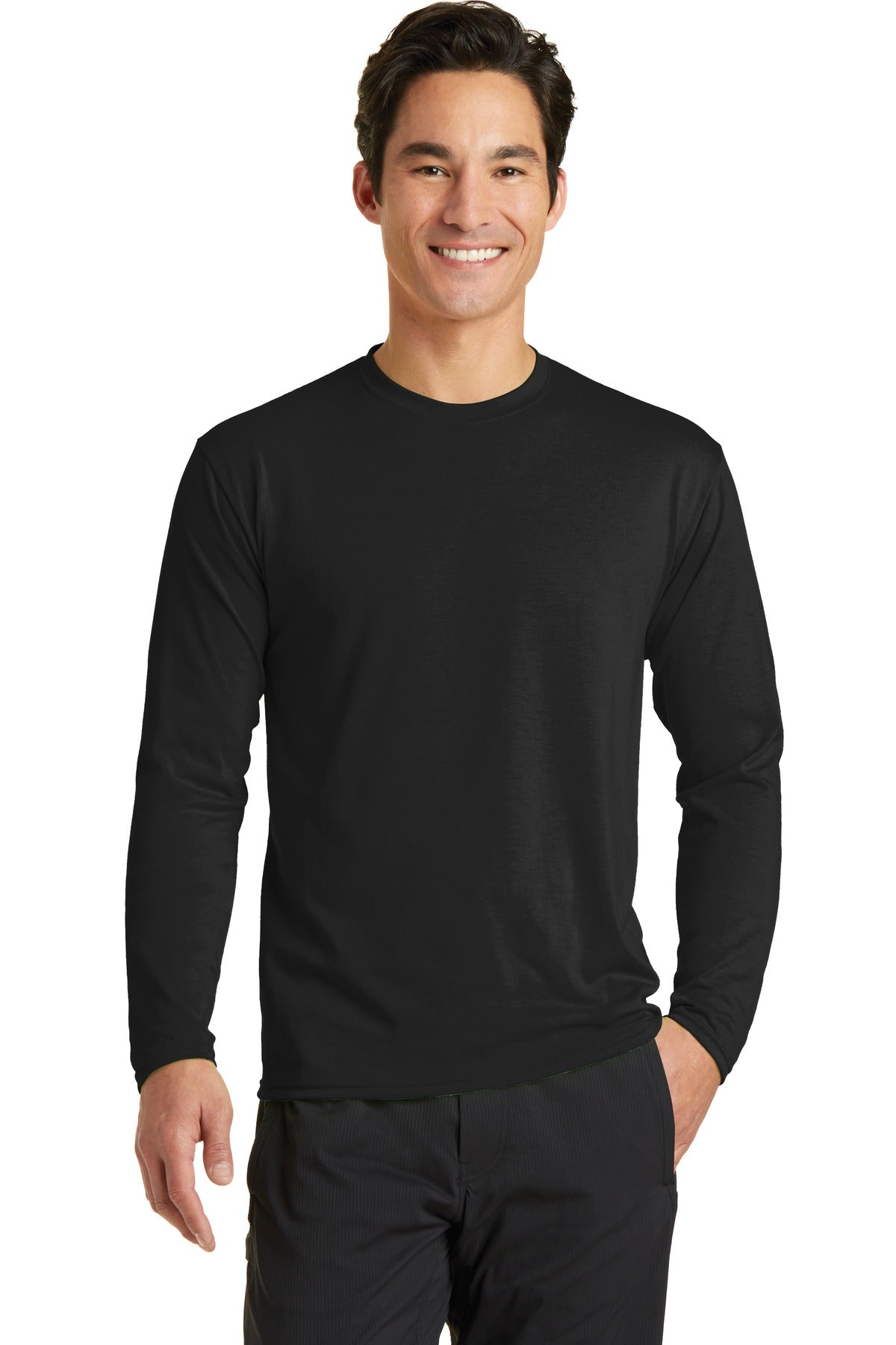 A soft cotton hand feel joins Dry Zone moisture-wicking tech - Jet Black