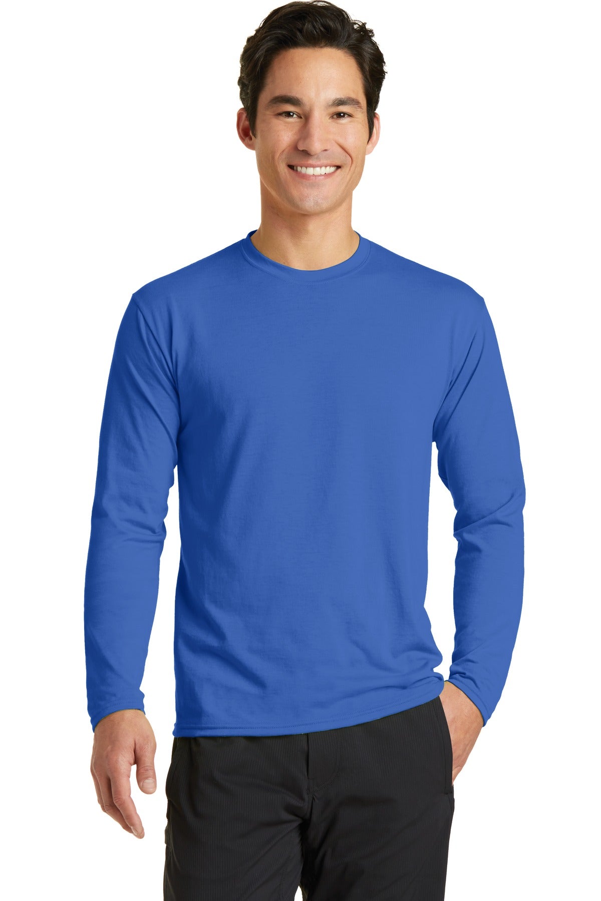 A soft cotton hand feel joins Dry Zone moisture-wicking tech - True Royal