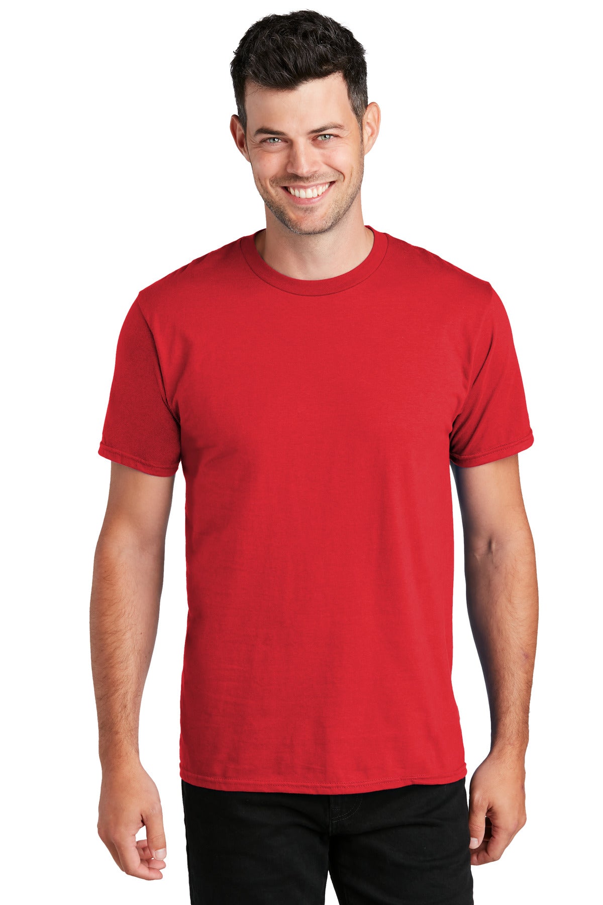 You'll be the biggest fan around of this 100% ring spun cott - Bright Red