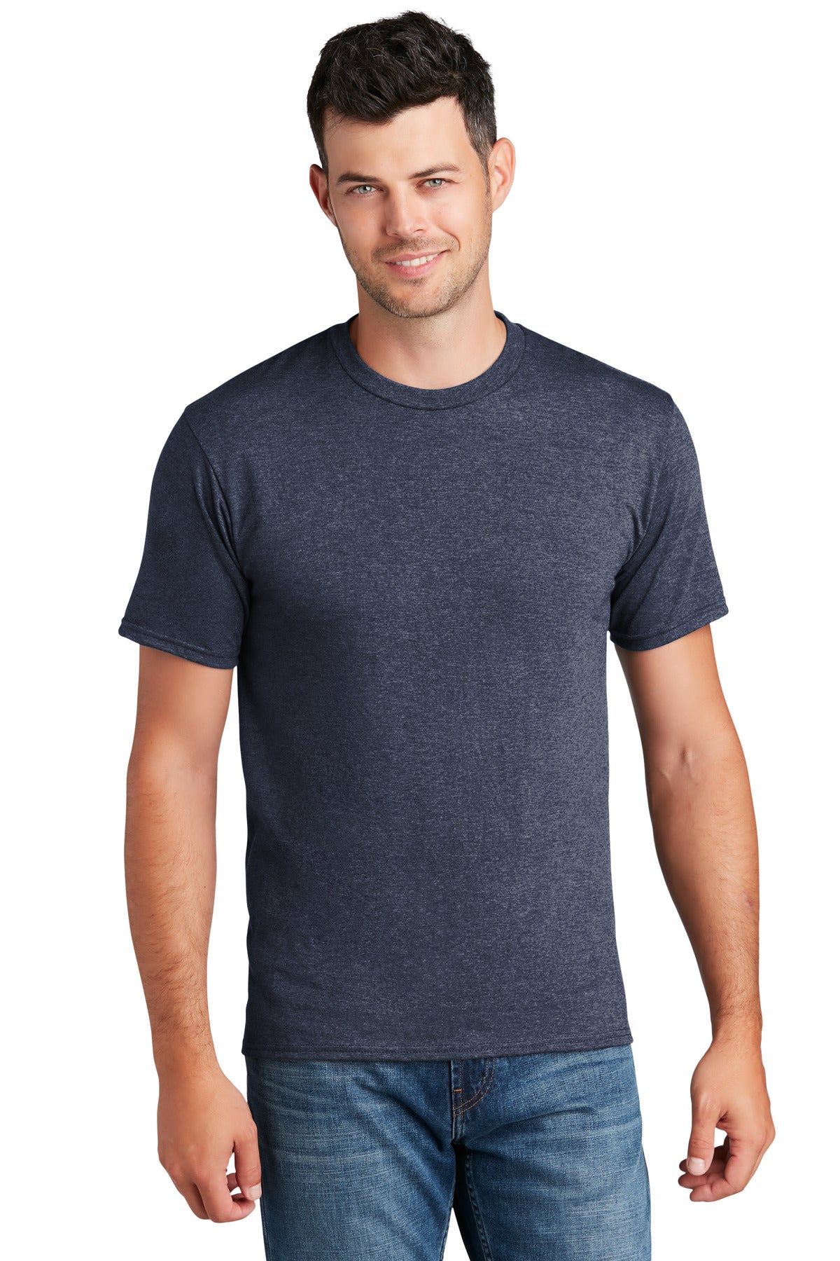 You'll be the biggest fan around of this 100% ring spun cott - Heather Navy