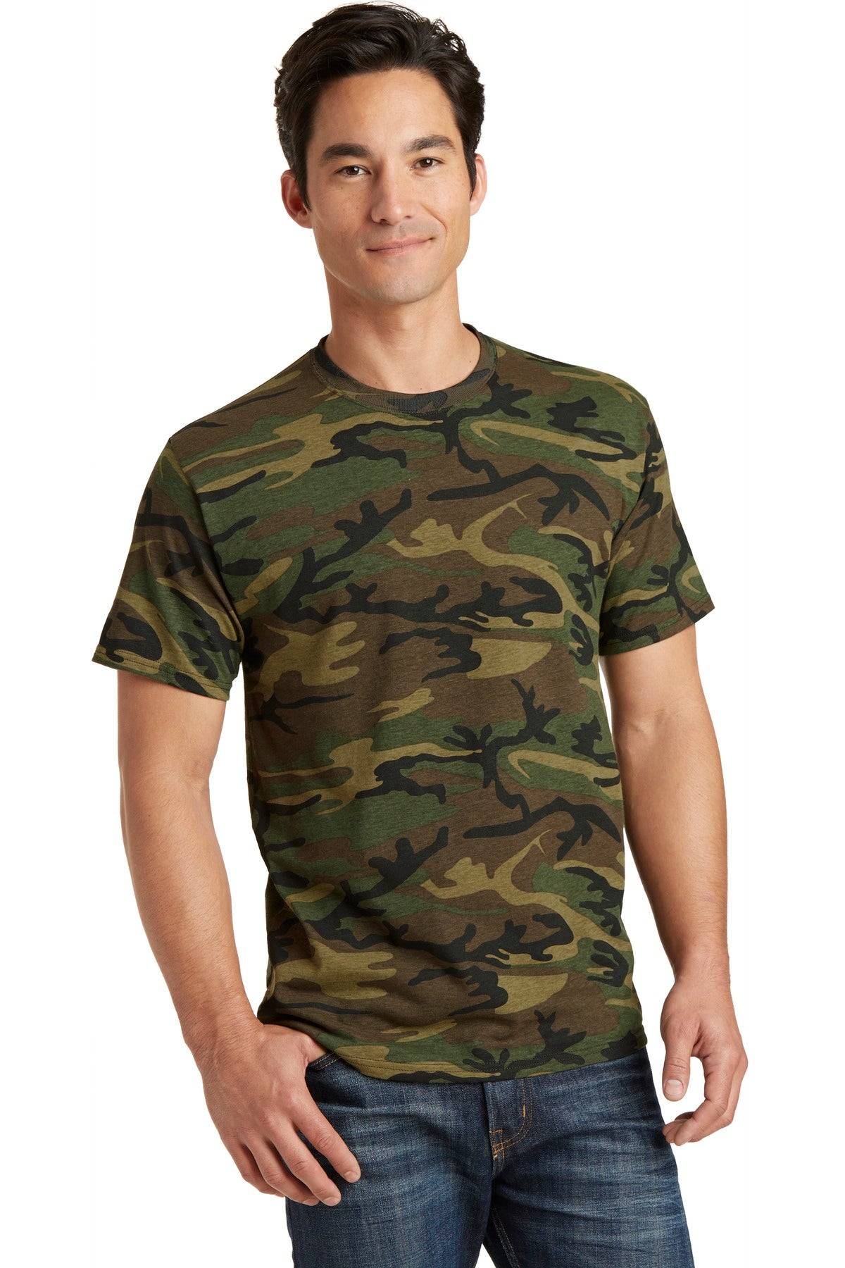 Why hide? Stand out in this fashionable camo tee.5.4-ounce 1 - Military Camo
