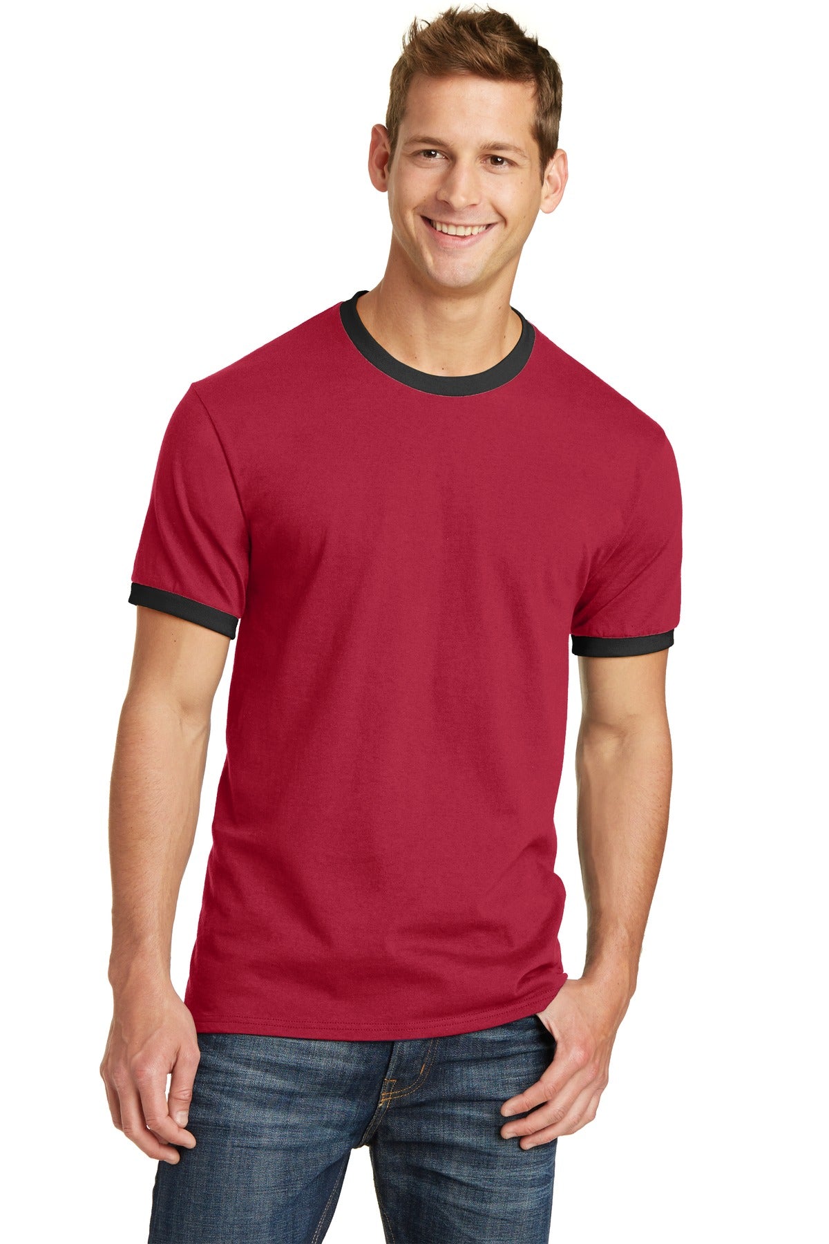 An extra soft classic ringer at a great value. 5.4-ounce 100 - Red/ Jet Black