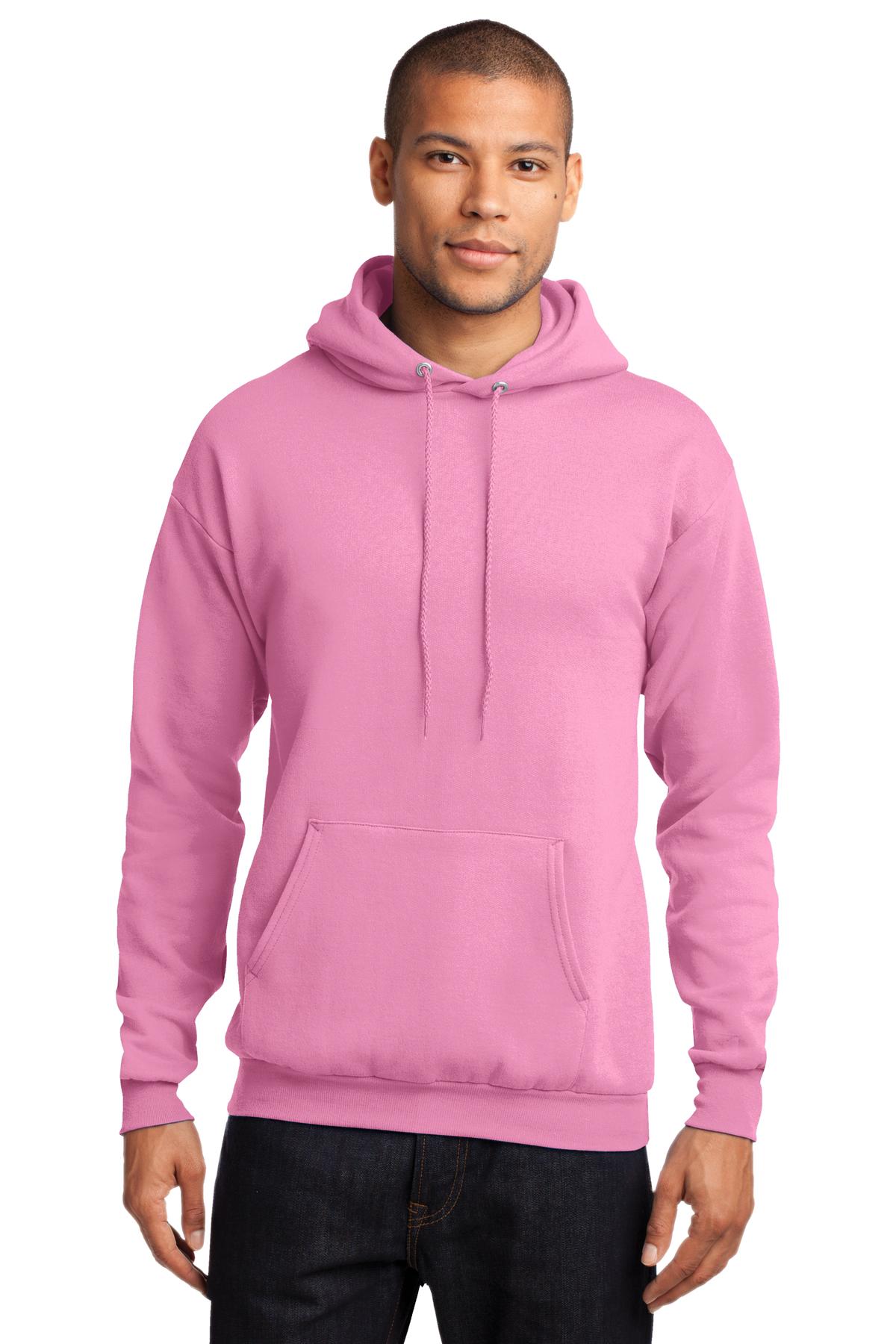 Cozy sweats in our core weight. 7.8-ounce 50/50 cotton/poly  - Candy Pink