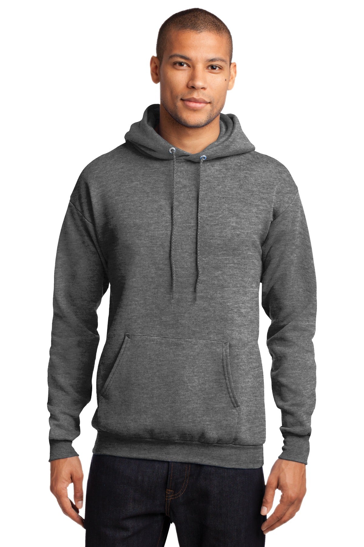Cozy sweats in our core weight. 7.8-ounce 50/50 cotton/poly  - Graphite Heather