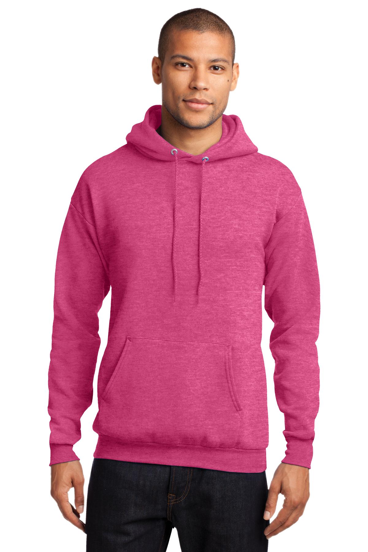 Cozy sweats in our core weight. 7.8-ounce 50/50 cotton/poly  - Heather Sangria