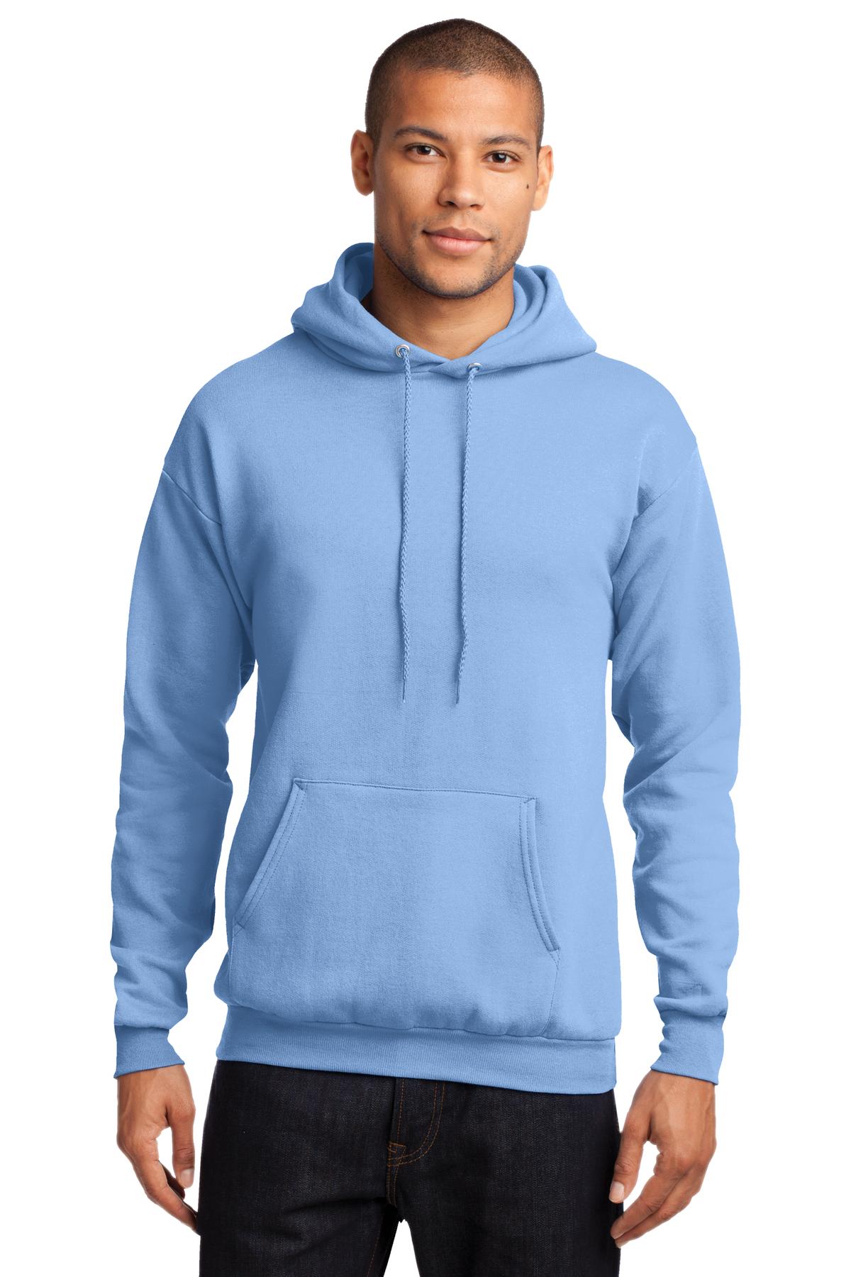 Cozy sweats in our core weight. 7.8-ounce 50/50 cotton/poly  - Light Blue