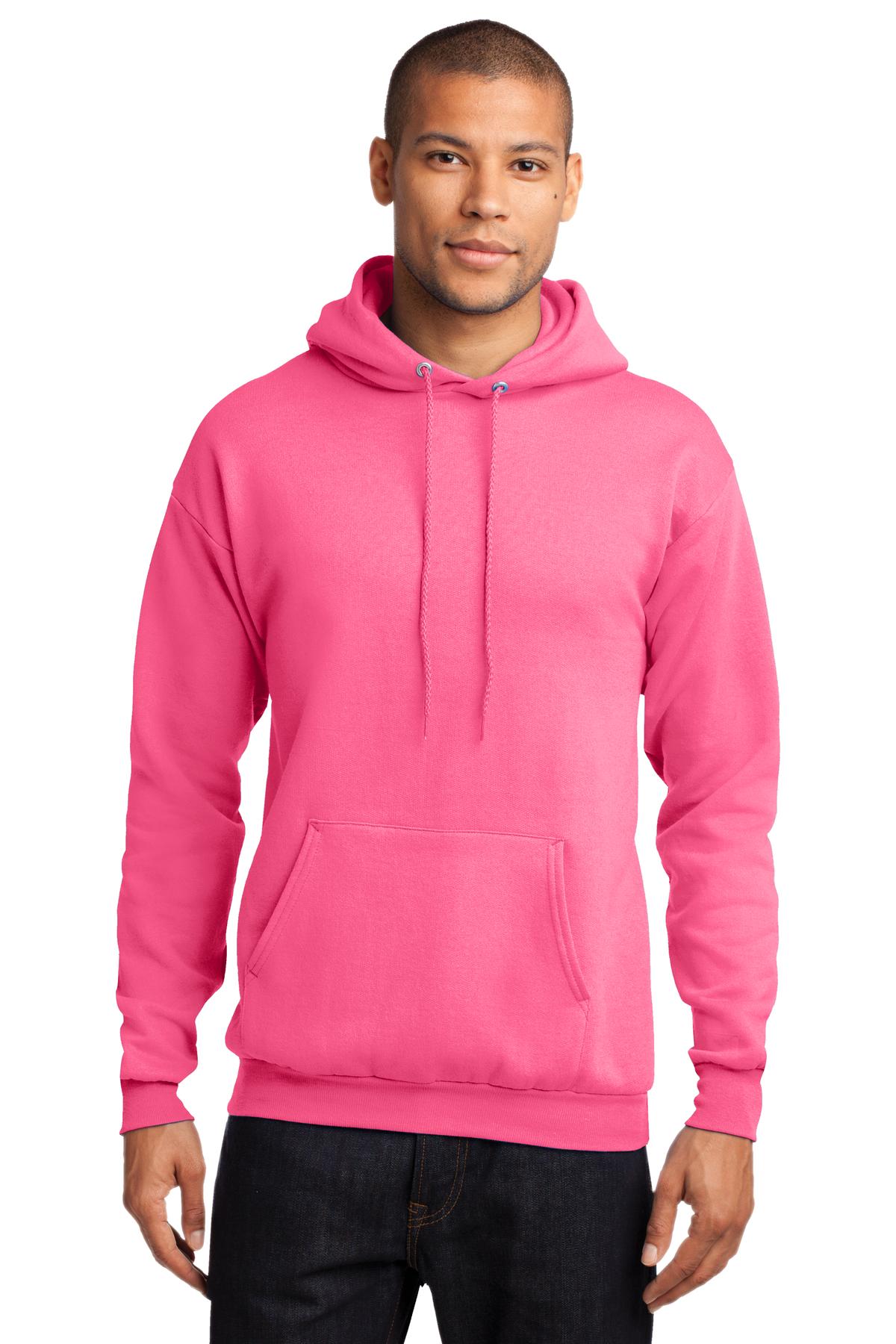 Cozy sweats in our core weight. 7.8-ounce 50/50 cotton/poly  - Neon Pink