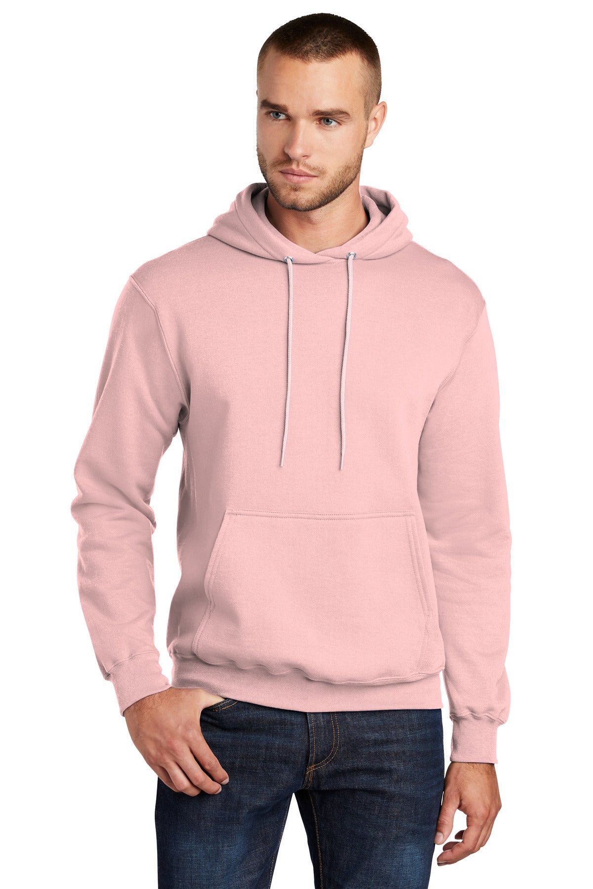 Cozy sweats in our core weight. 7.8-ounce 50/50 cotton/poly  - Pale Blush