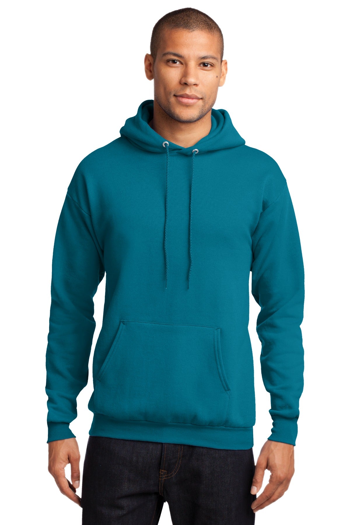Cozy sweats in our core weight. 7.8-ounce 50/50 cotton/poly  - Teal