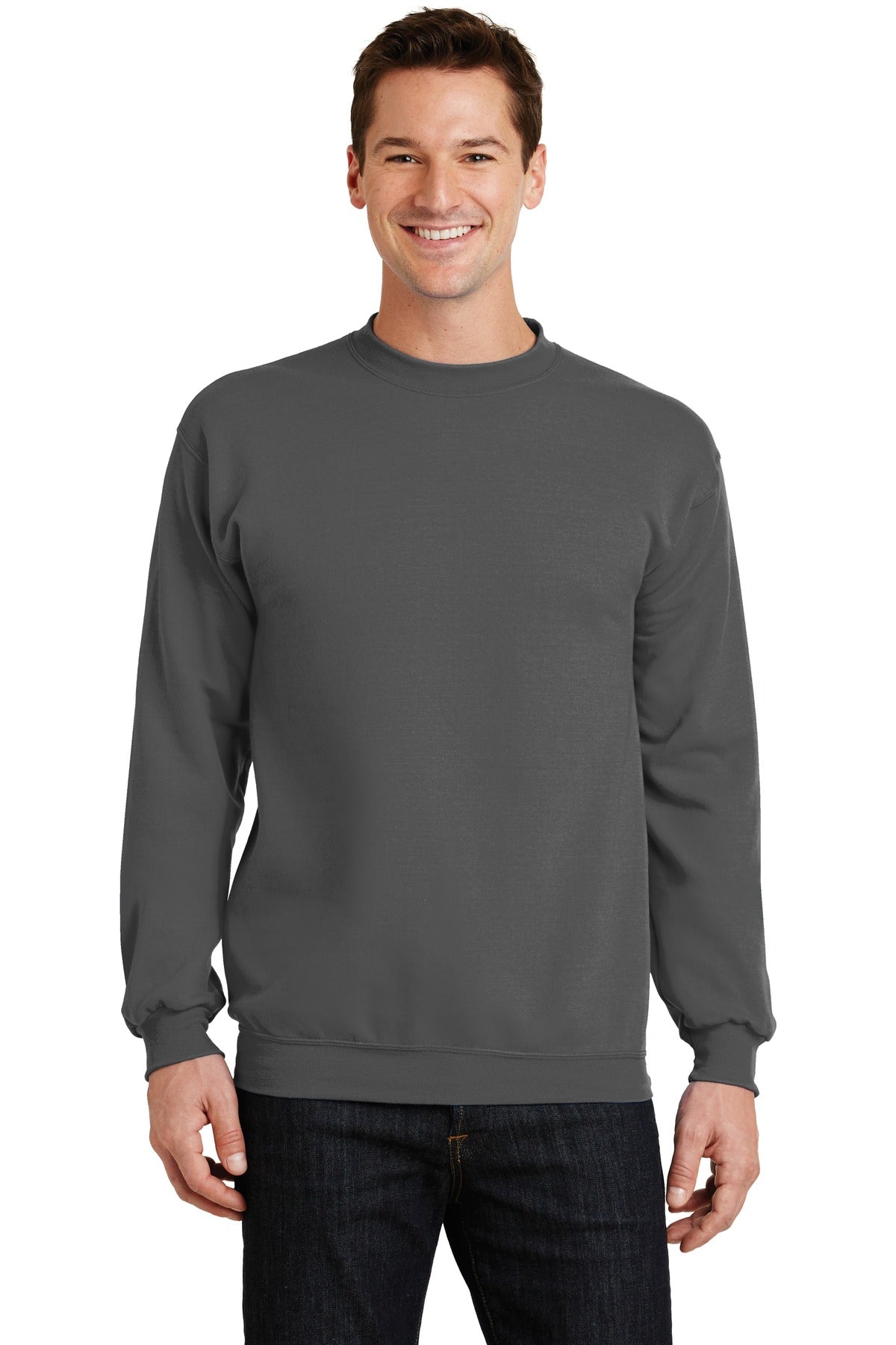 Cozy sweats in our core weight. 7.8-ounce 50/50 cotton/poly  - Charcoal