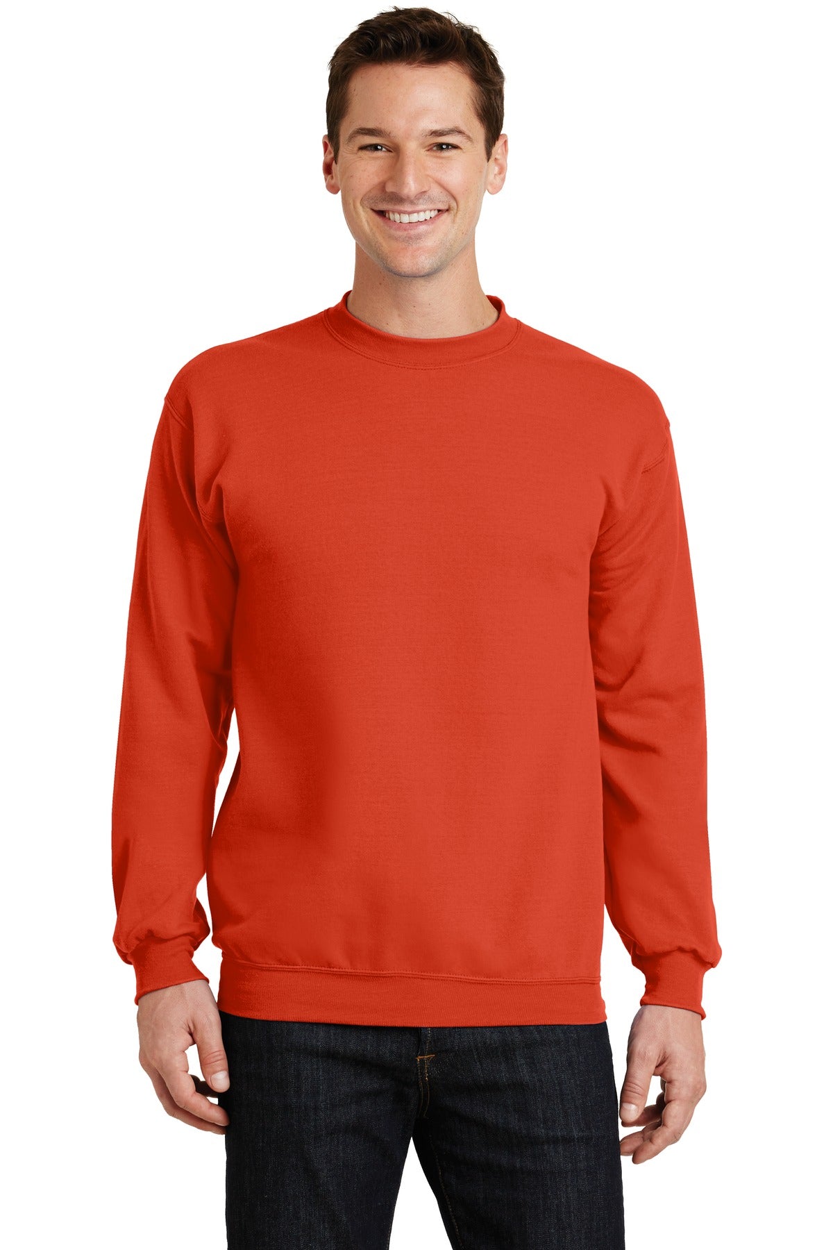 Cozy sweats in our core weight. 7.8-ounce 50/50 cotton/poly  - Orange