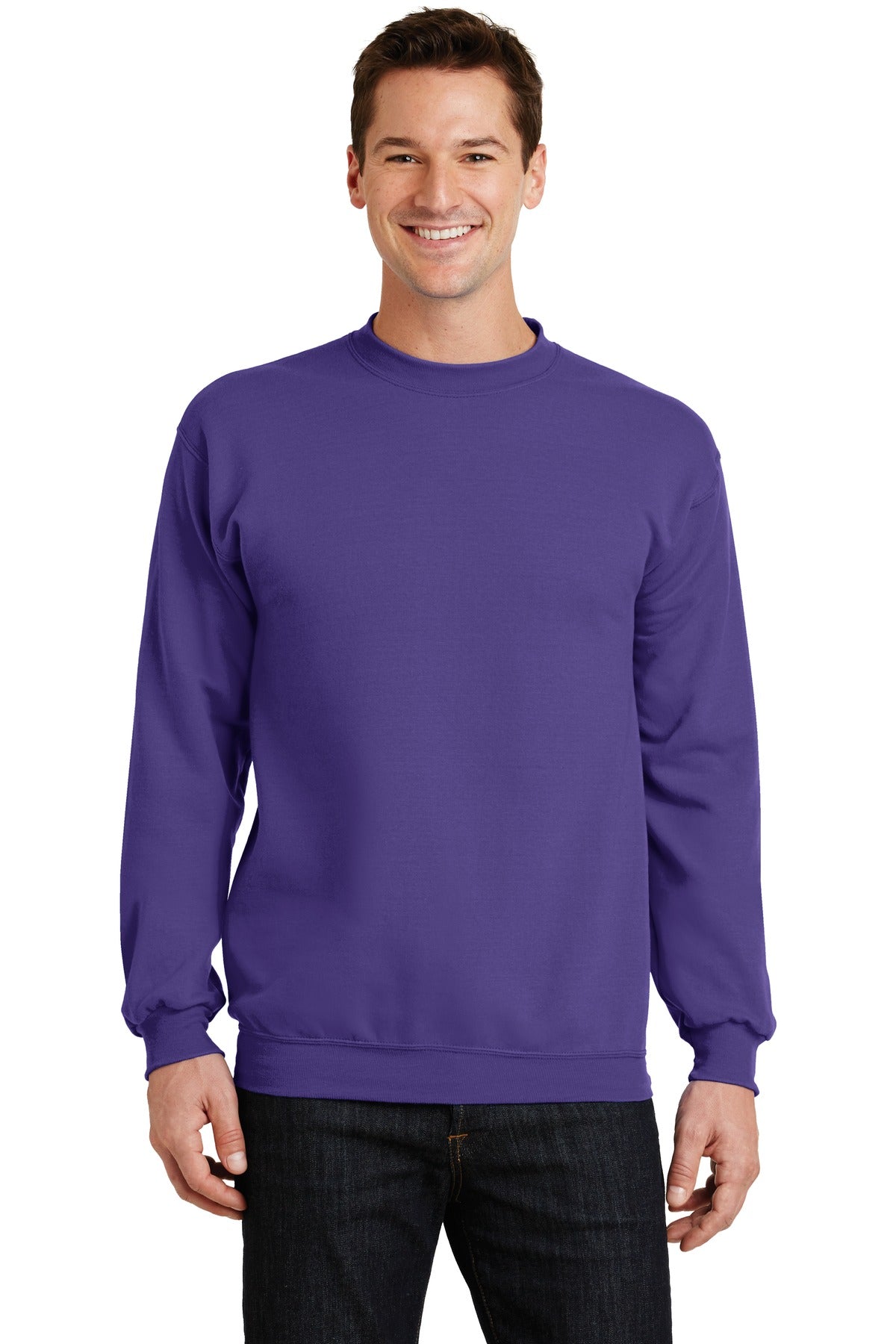 Cozy sweats in our core weight. 7.8-ounce 50/50 cotton/poly  - Purple