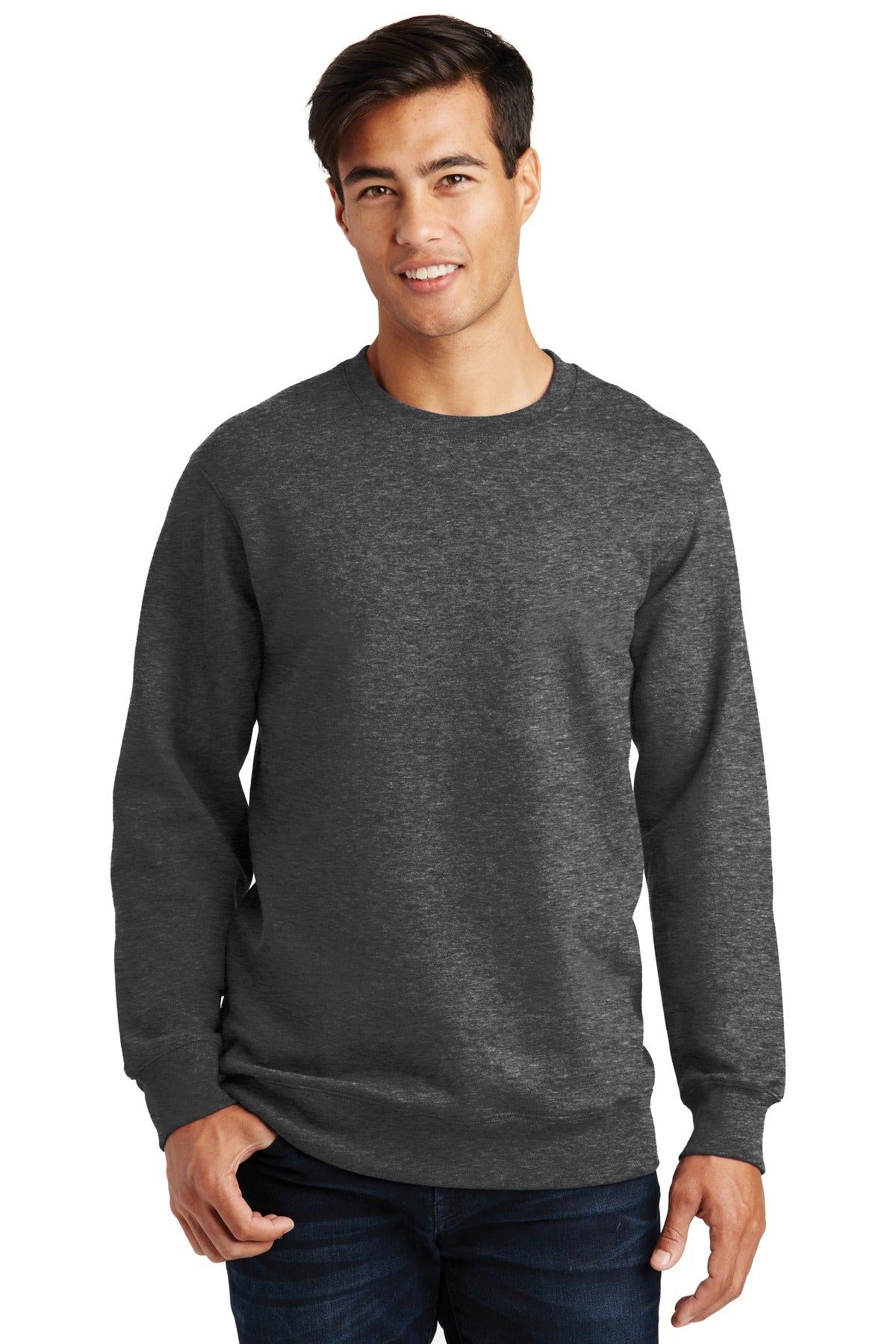 You'll be the biggest fan of this smooth-faced fleece. 8.5-o - Dark Heather Grey