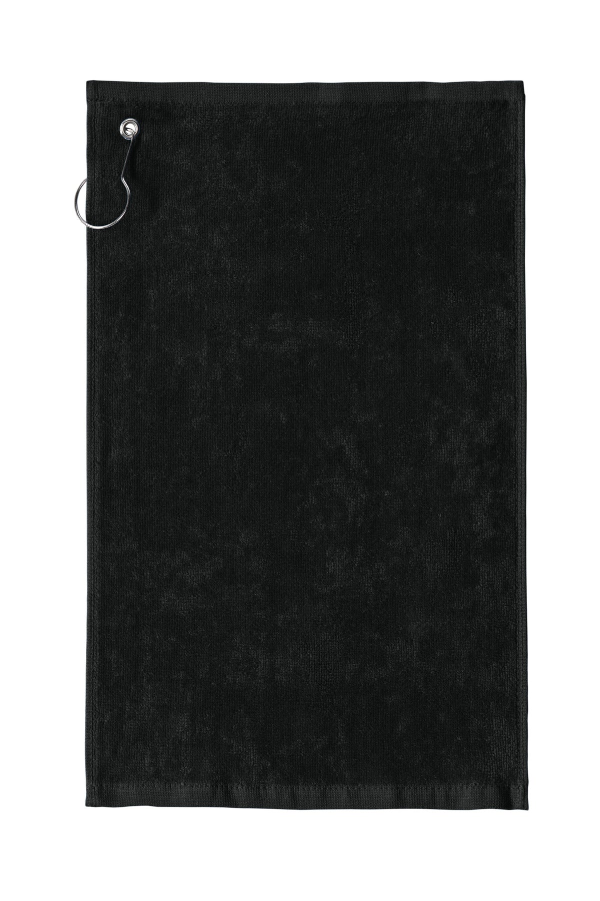 A soft absorbent budget-friendly towel for the golf course a - Black