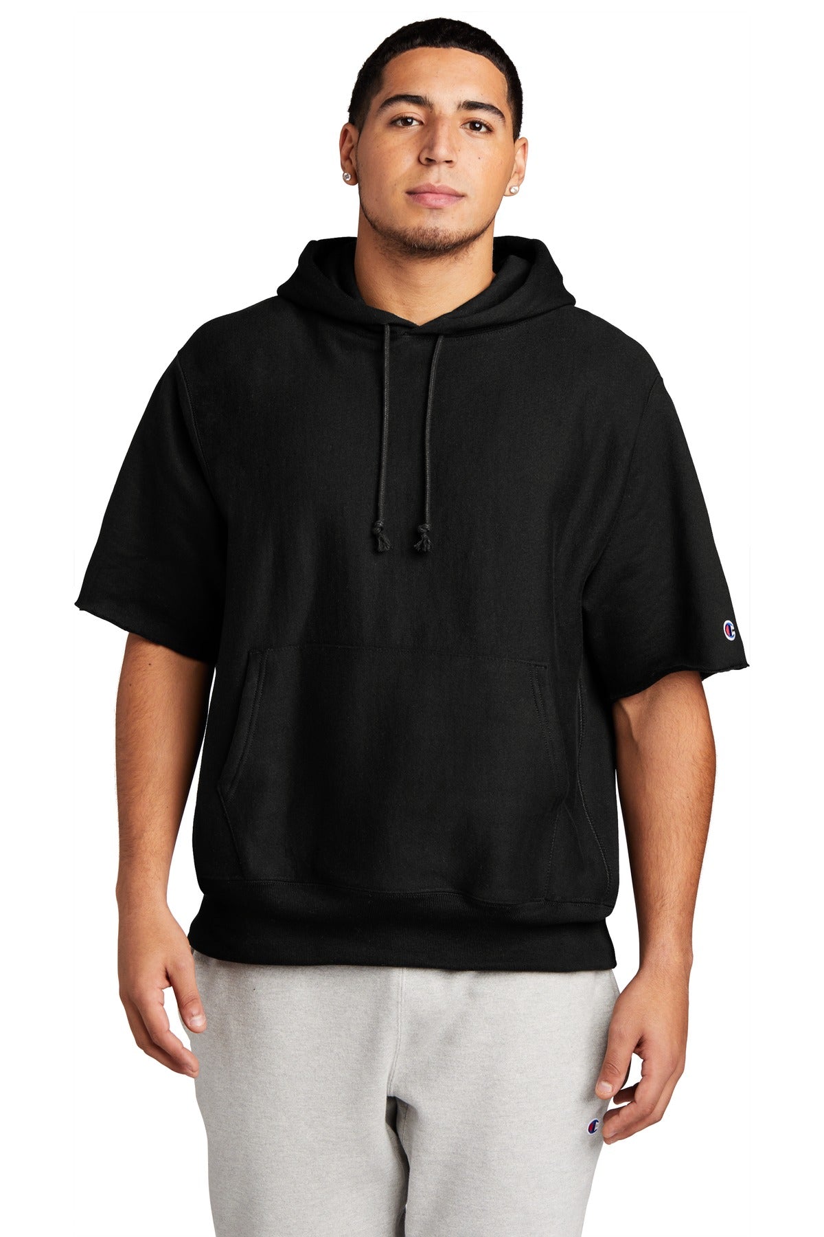 12-ounce 82/18 cotton/poly fleece 77/23 cotton/poly (Oxford  - Black