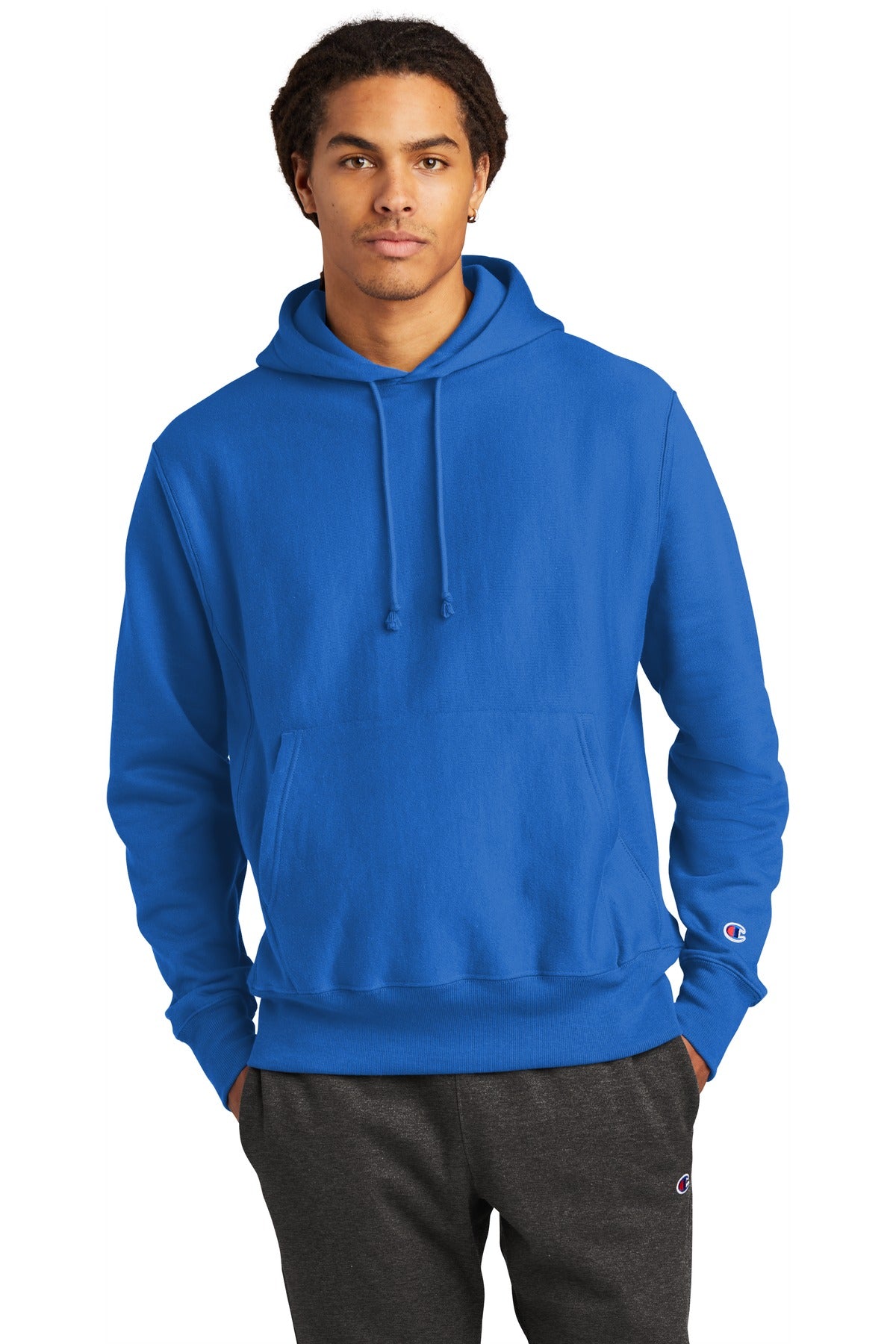 12-ounce 82/18 U.S. grown cotton/poly fleece 77/23 cotton/po - Athletic Royal