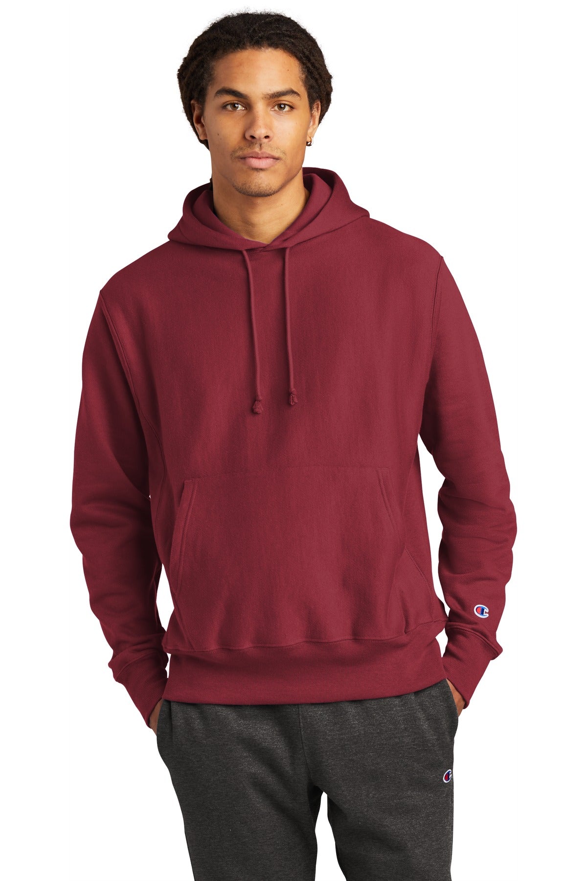 12-ounce 82/18 U.S. grown cotton/poly fleece 77/23 cotton/po - Cardinal