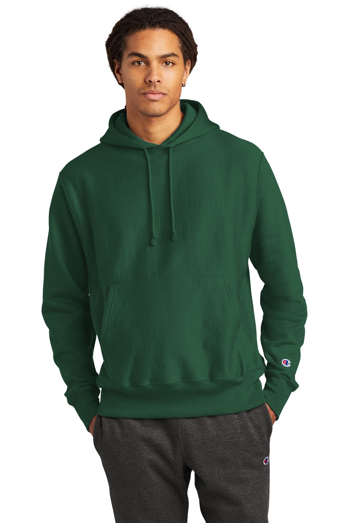 12-ounce 82/18 U.S. grown cotton/poly fleece 77/23 cotton/po - Dark Green
