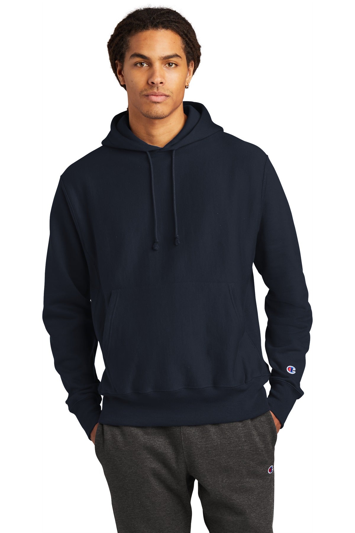 12-ounce 82/18 U.S. grown cotton/poly fleece 77/23 cotton/po - Navy