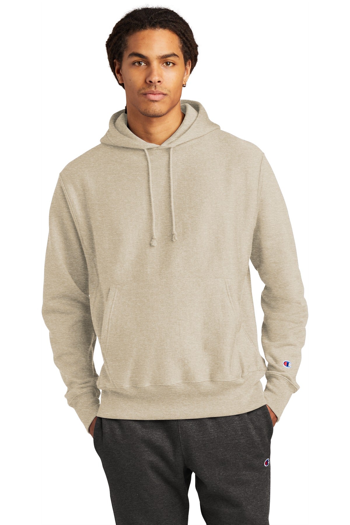 12-ounce 82/18 U.S. grown cotton/poly fleece 77/23 cotton/po - Oatmeal Heather