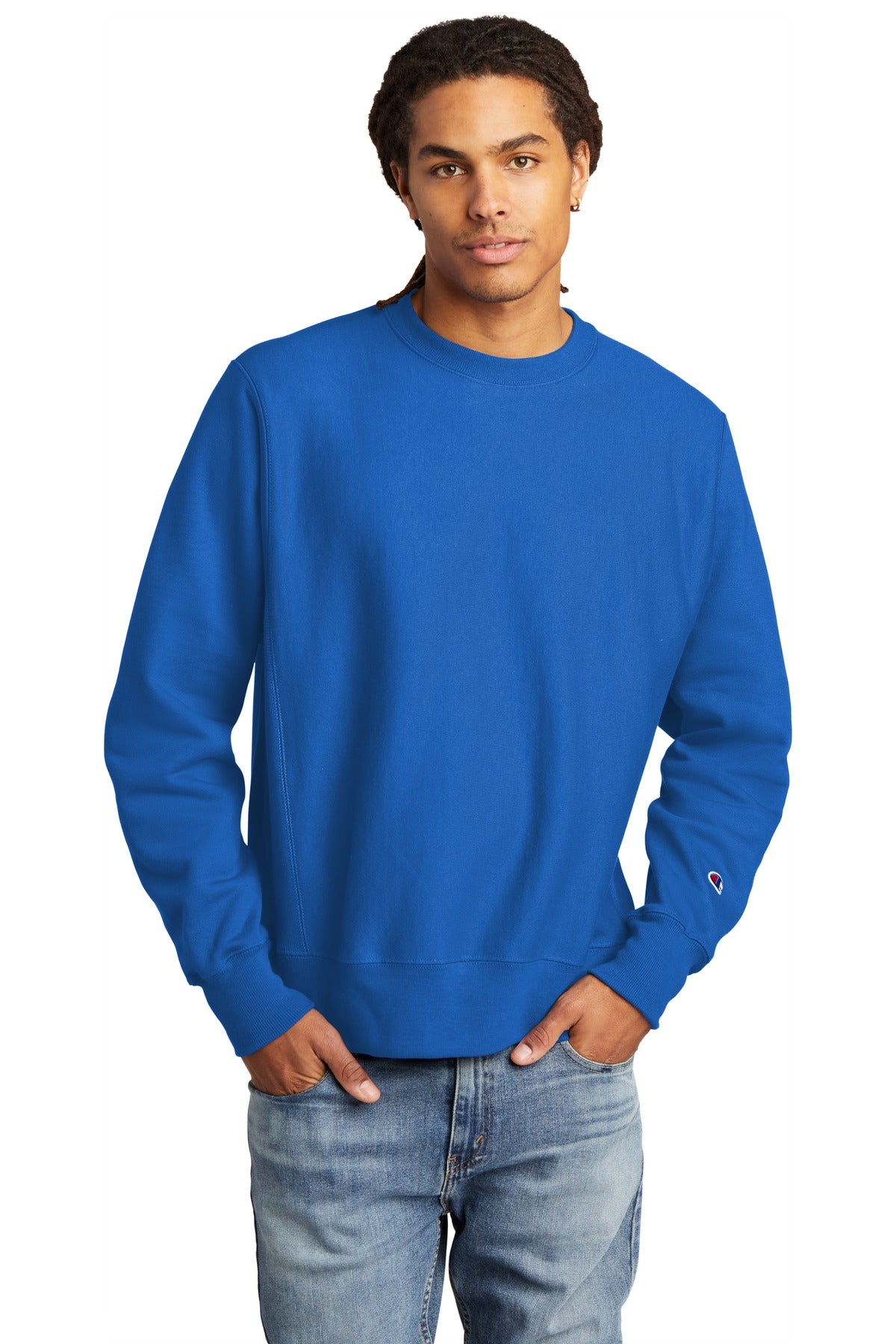 12-ounce 82/18 U.S. grown cotton/poly fleece 78/23 cotton/po - Athletic Royal