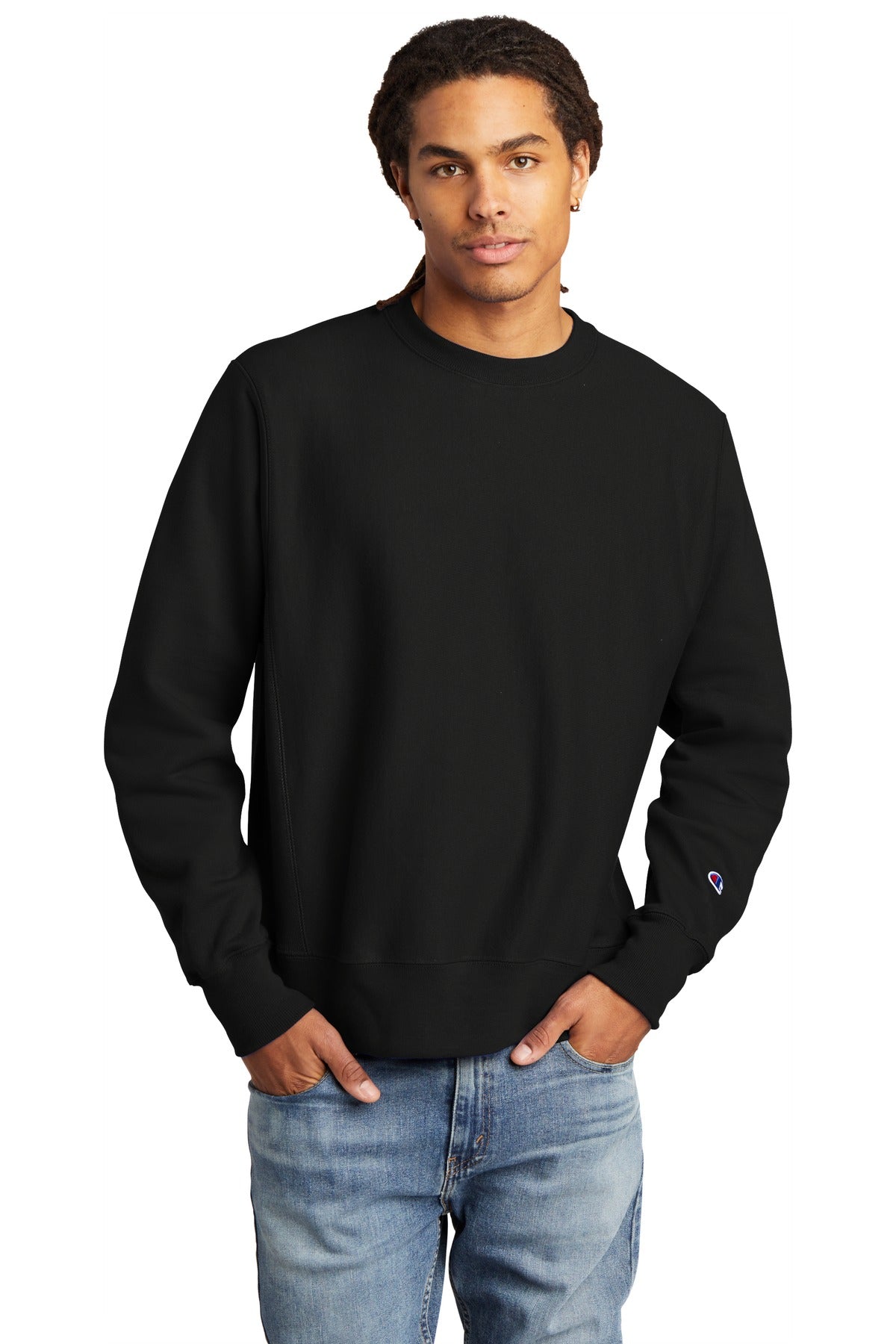 12-ounce 82/18 U.S. grown cotton/poly fleece 78/23 cotton/po - Black
