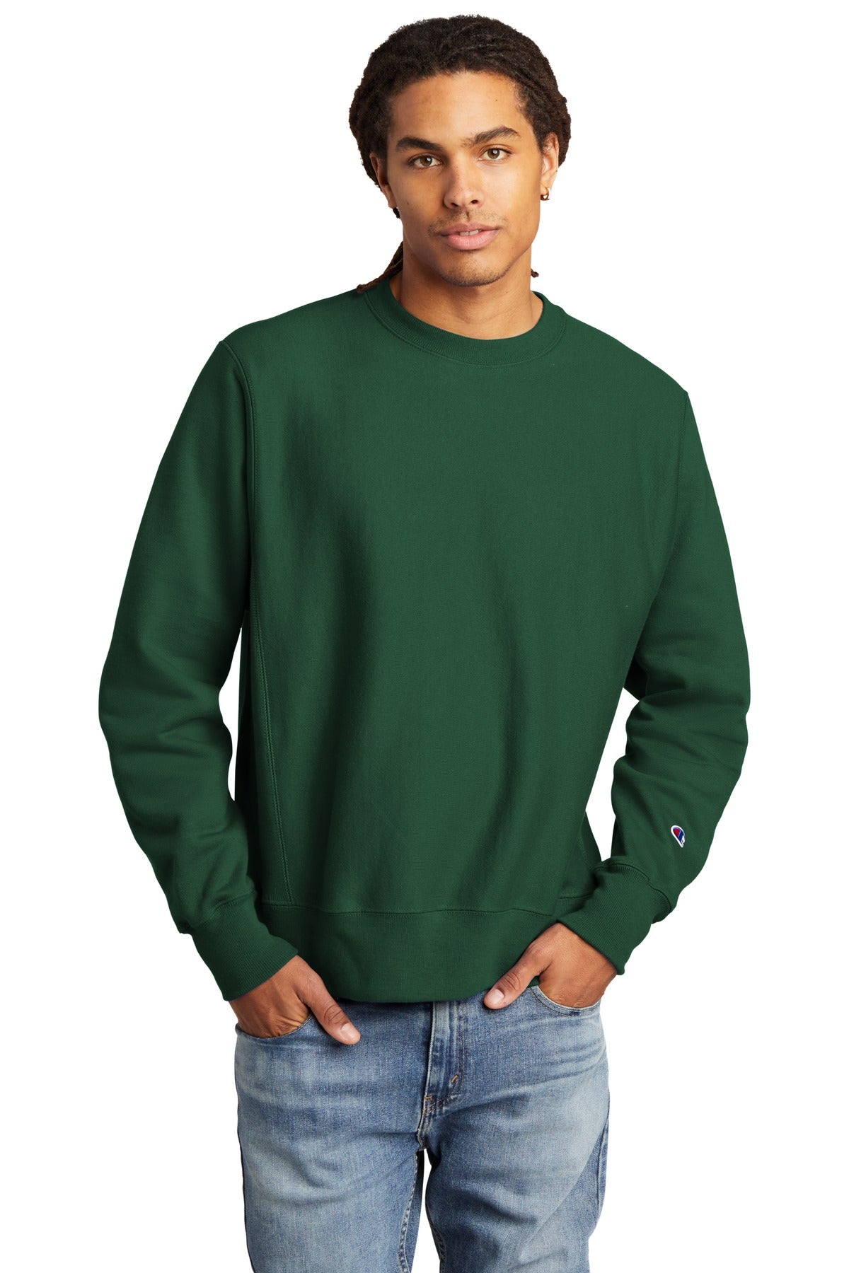 12-ounce 82/18 U.S. grown cotton/poly fleece 78/23 cotton/po - Dark Green