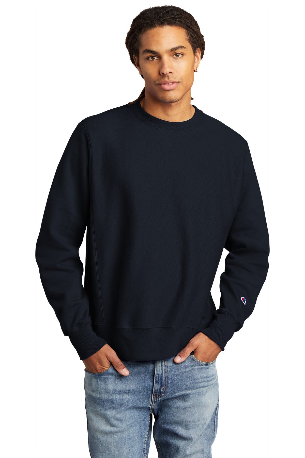 12-ounce 82/18 U.S. grown cotton/poly fleece 78/23 cotton/po - Navy